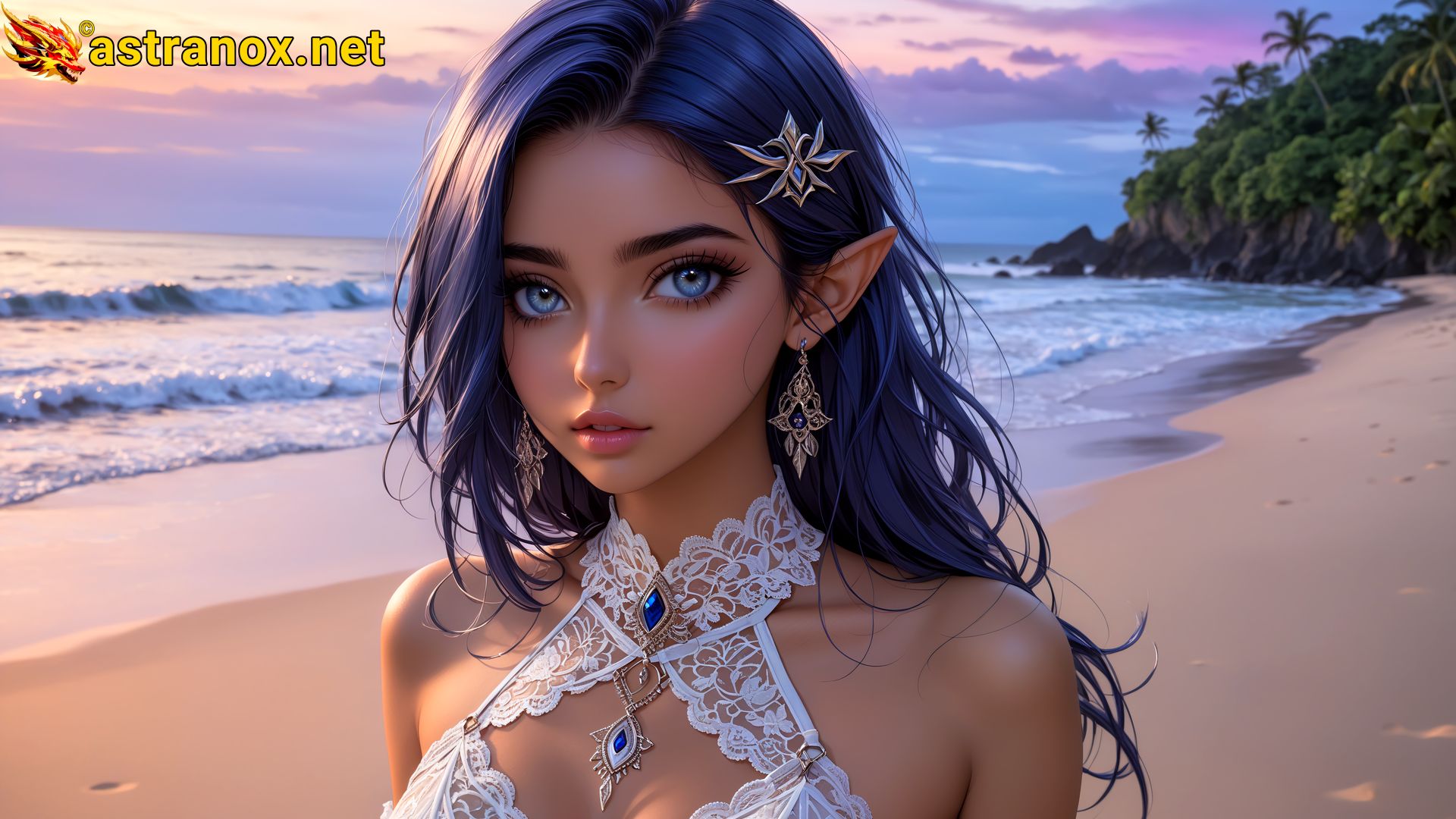 Amazing Young Female at - Download Free 4K Wallpaper Fantasy wallpaper with Eyes and Hair.