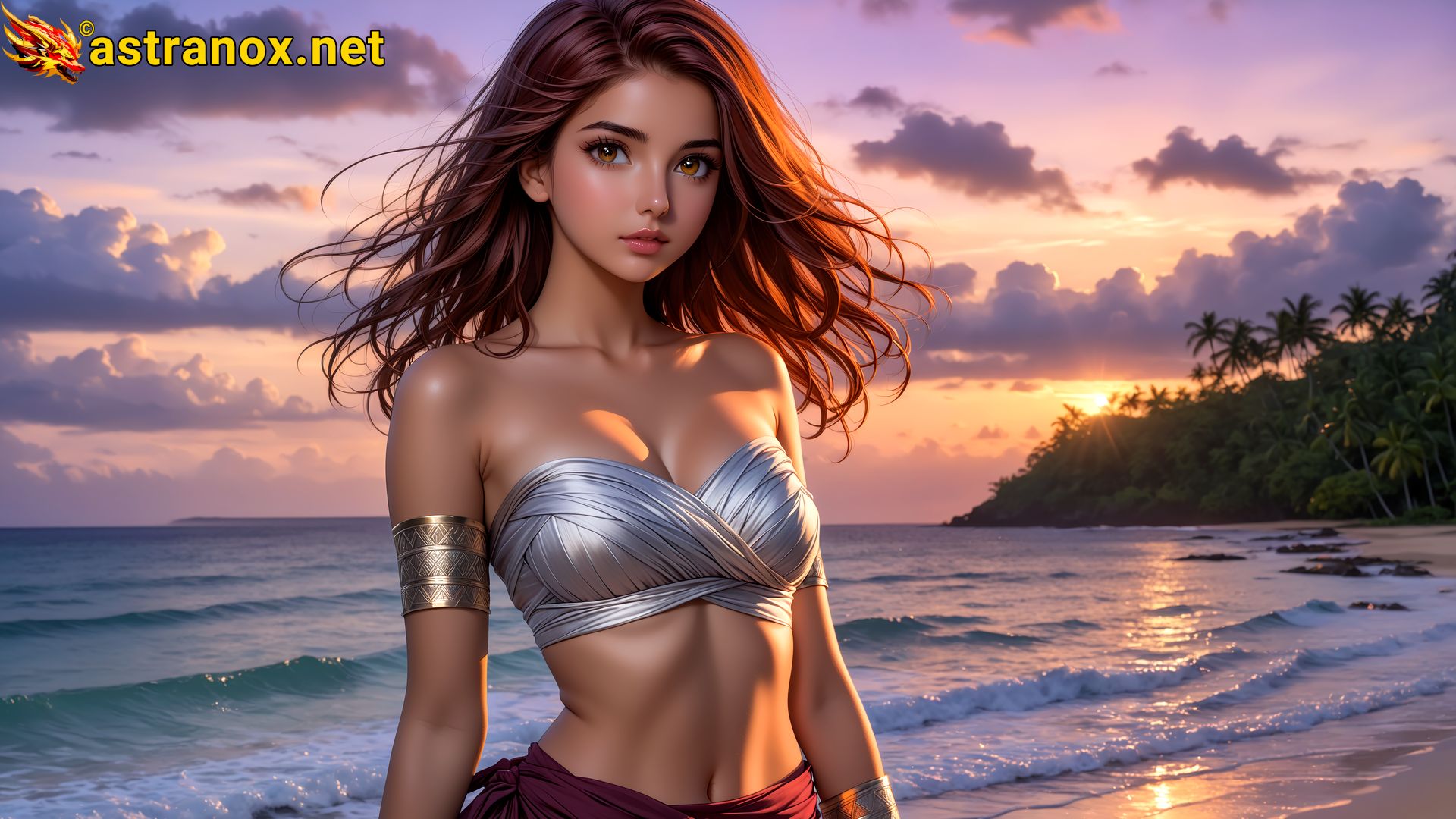 Amazing Young Female at - Download Free 4K Wallpaper Fantasy wallpaper with Eyes and Hair.