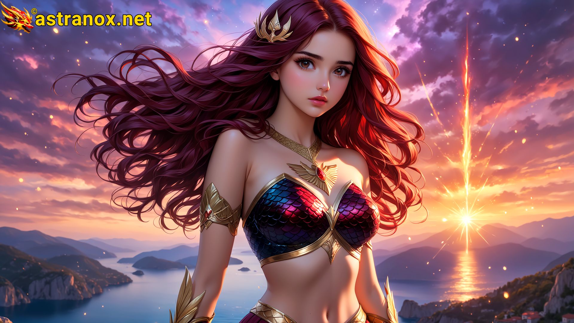 Amazing Young Female at - Download Free 4K Wallpaper Fantasy wallpaper with Eyes and Hair.