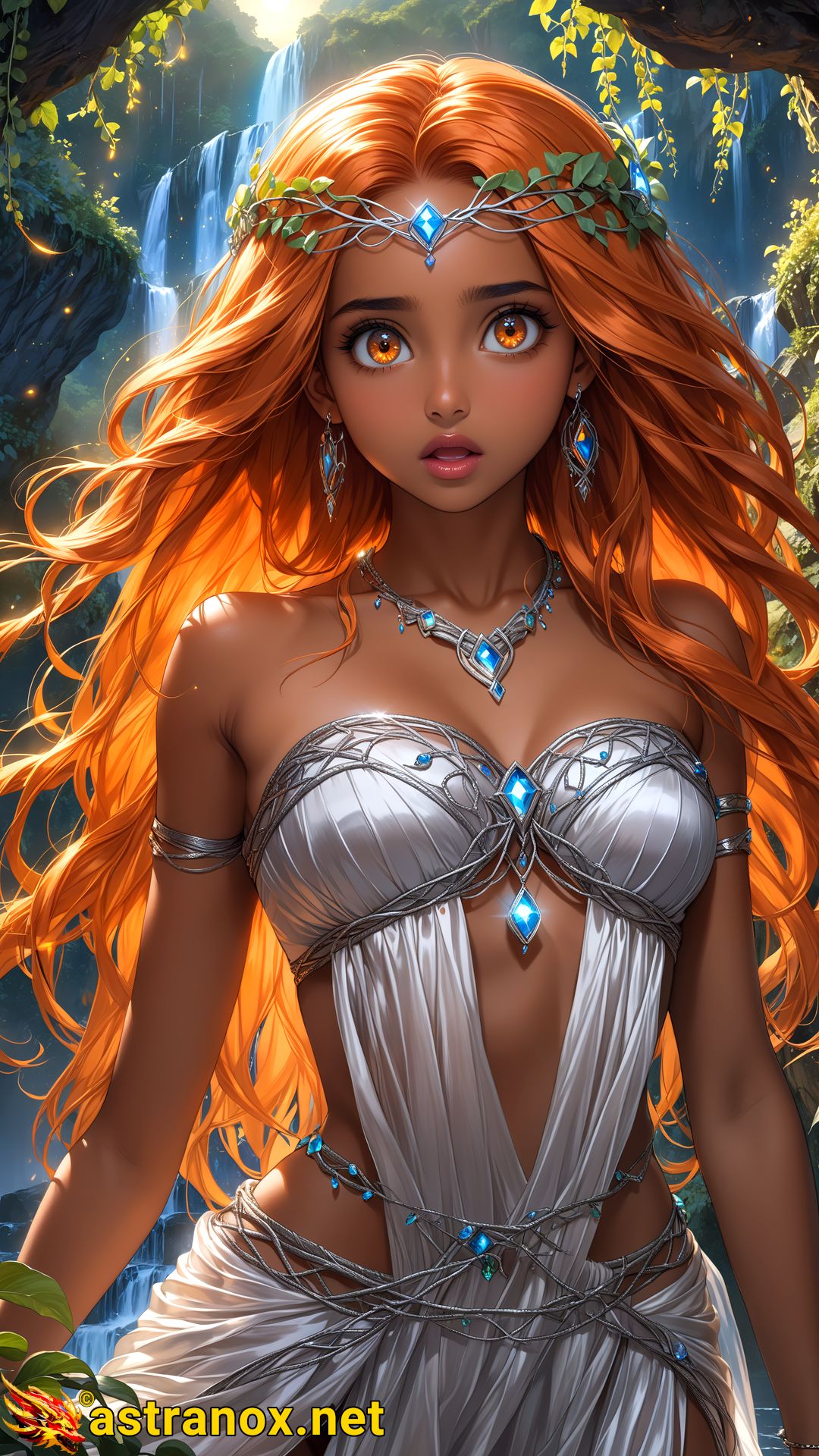 Amazing Young Female at - Download Free 4K Wallpaper Fantasy wallpaper with Eyes and Hair.