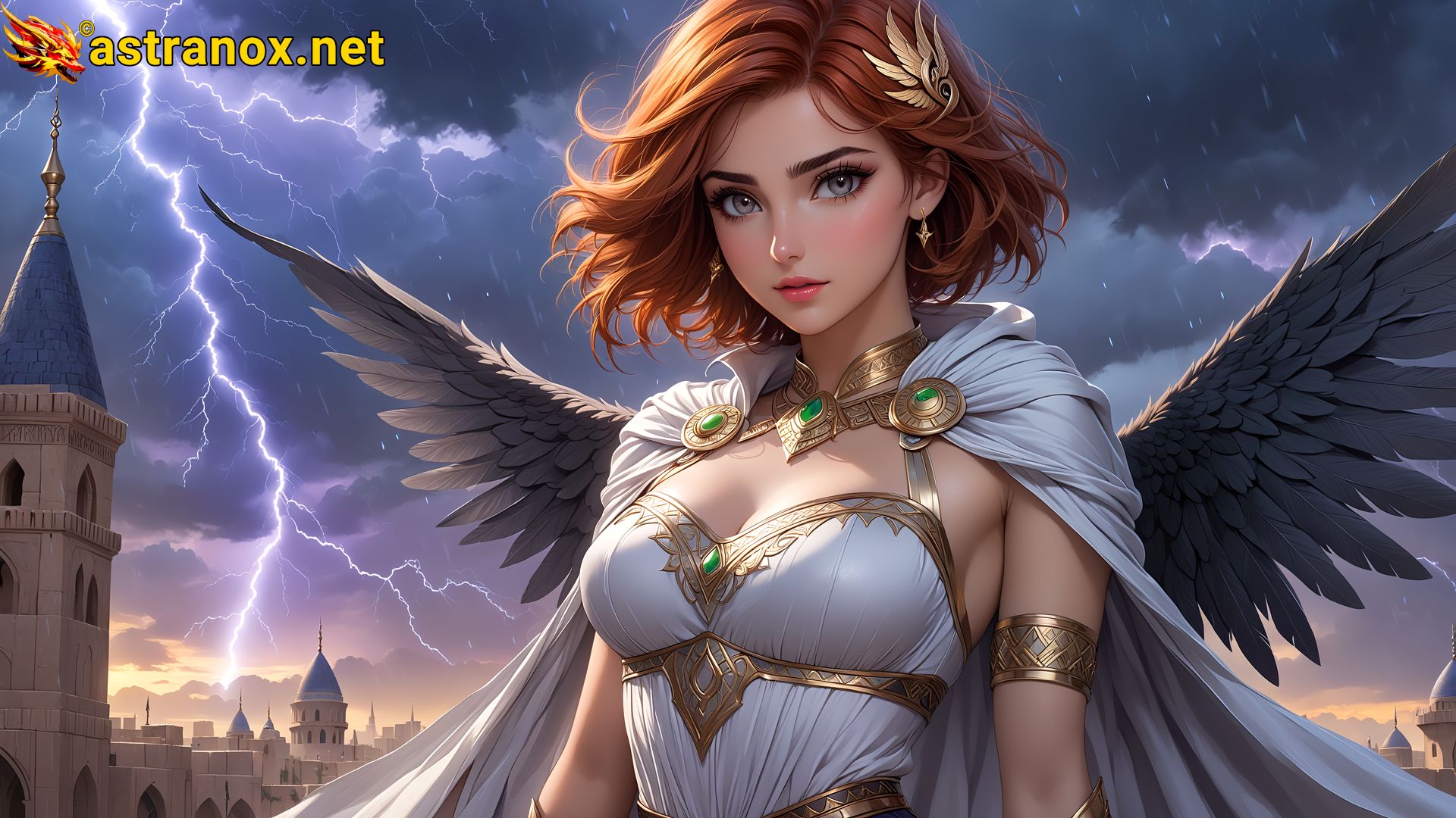 Amazing Young Female at - Download Free 4K Wallpaper Fantasy wallpaper with Eyes and Hair.