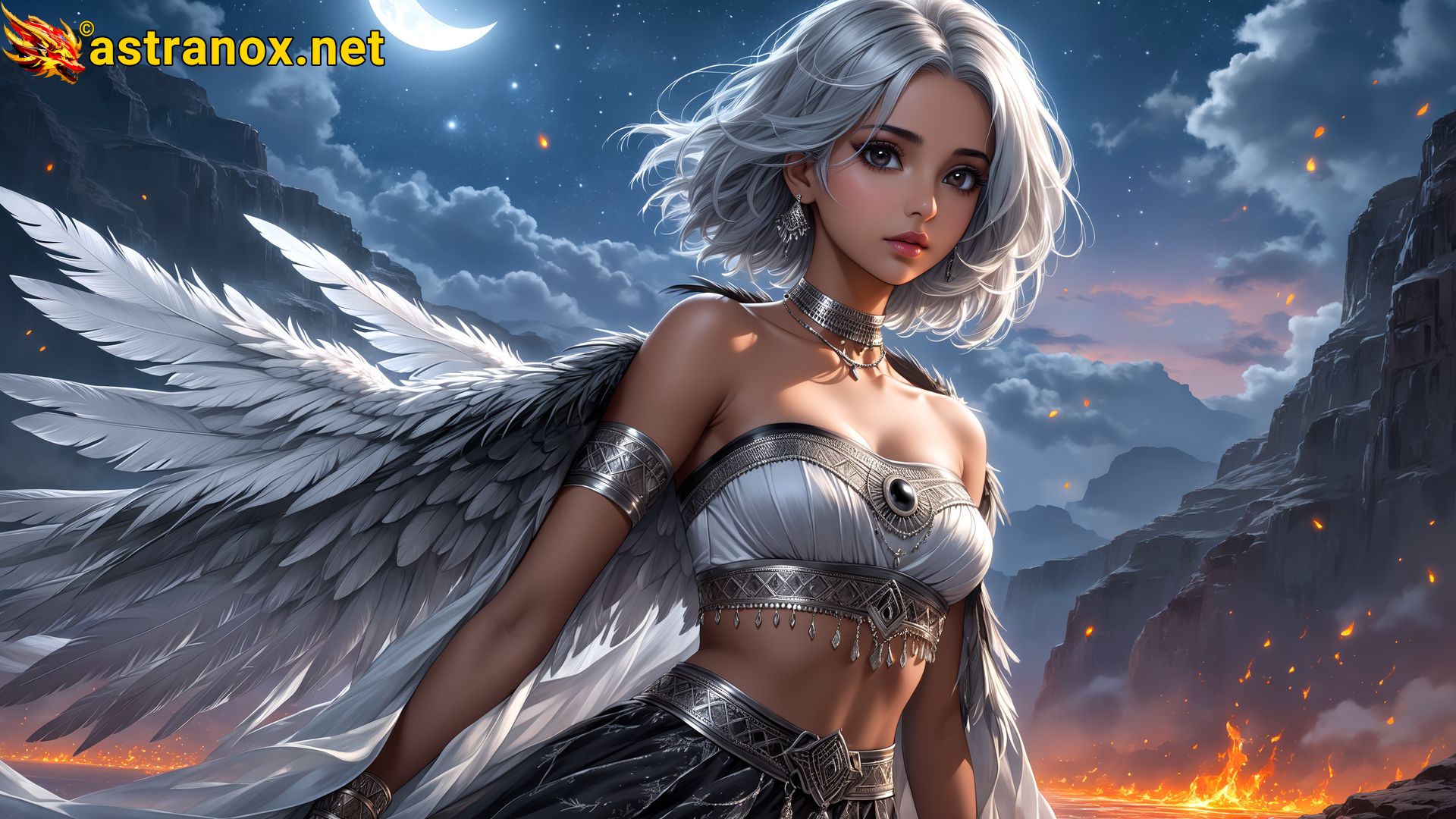 Amazing Young Female at - Download Free 4K Wallpaper Fantasy wallpaper with Eyes and Hair.