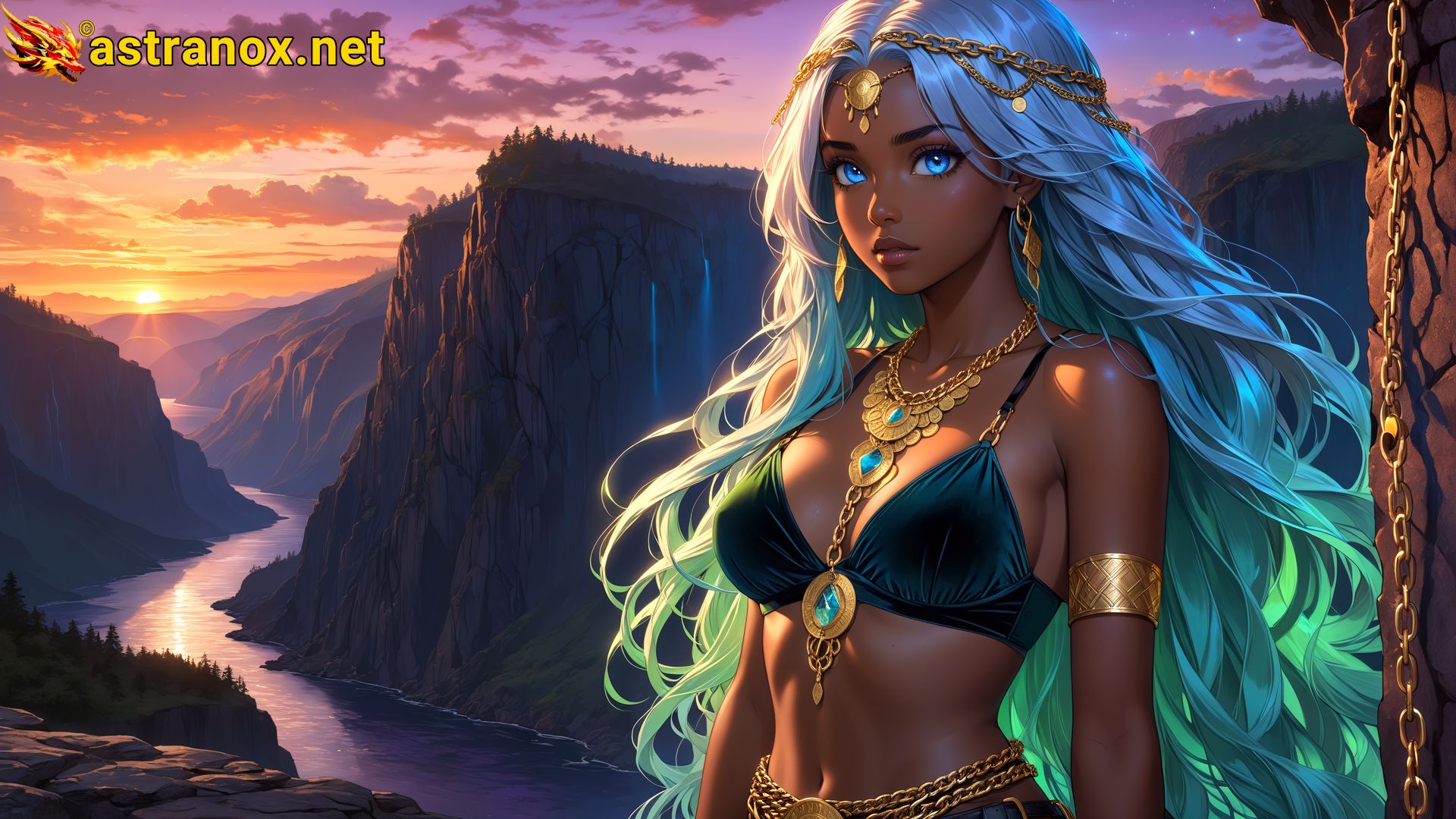 Amazing Young Female at - Download Free 4K Wallpaper Fantasy wallpaper with Eyes and Hair.