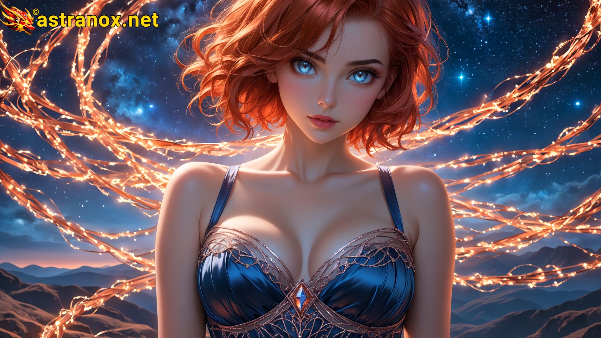 Amazing Young Female at - Download Free 4K Wallpaper Fantasy wallpaper with Eyes and Hair.