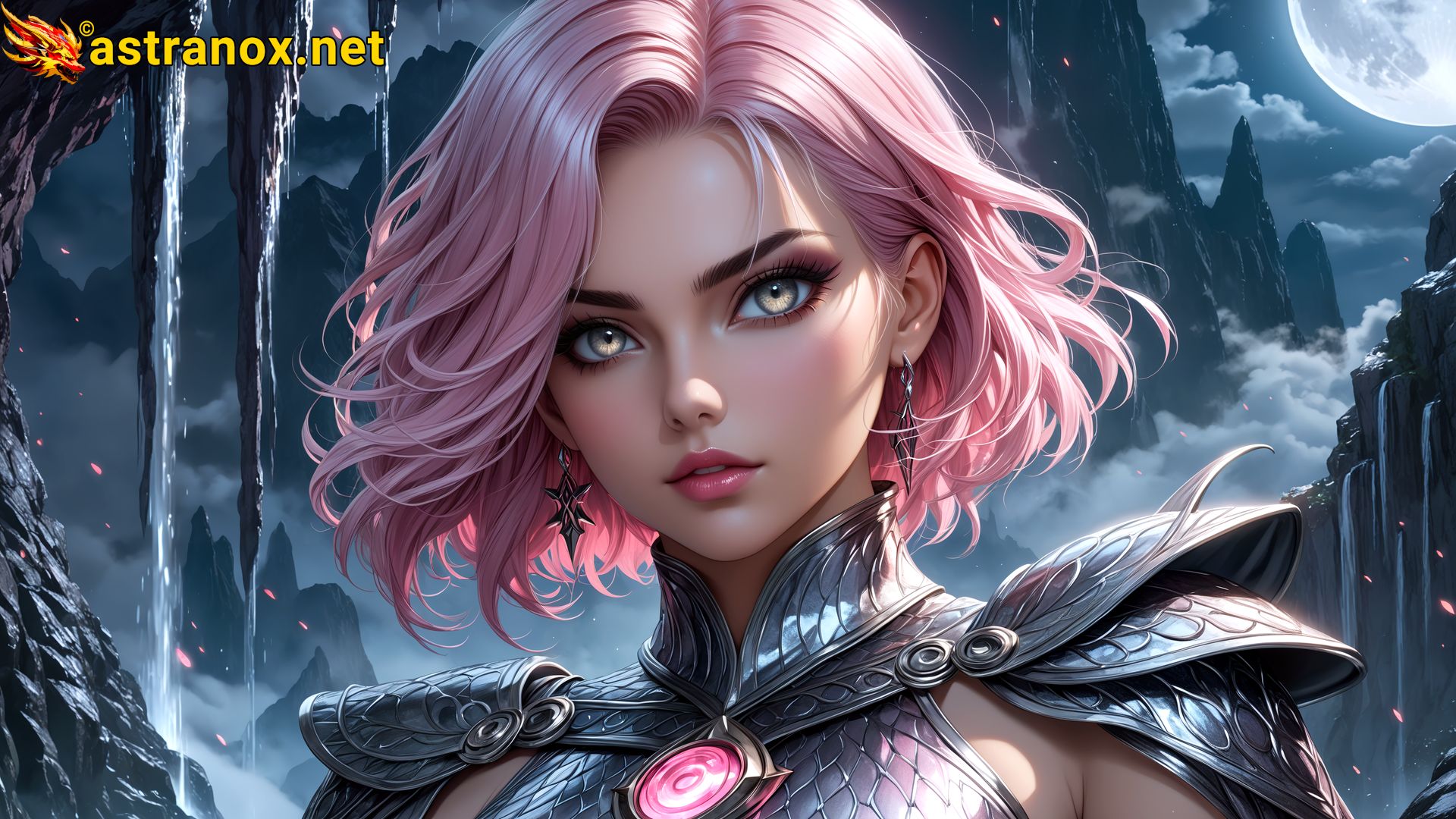 Amazing Young Female at - Download Free 4K Wallpaper Fantasy wallpaper with Eyes and Hair.