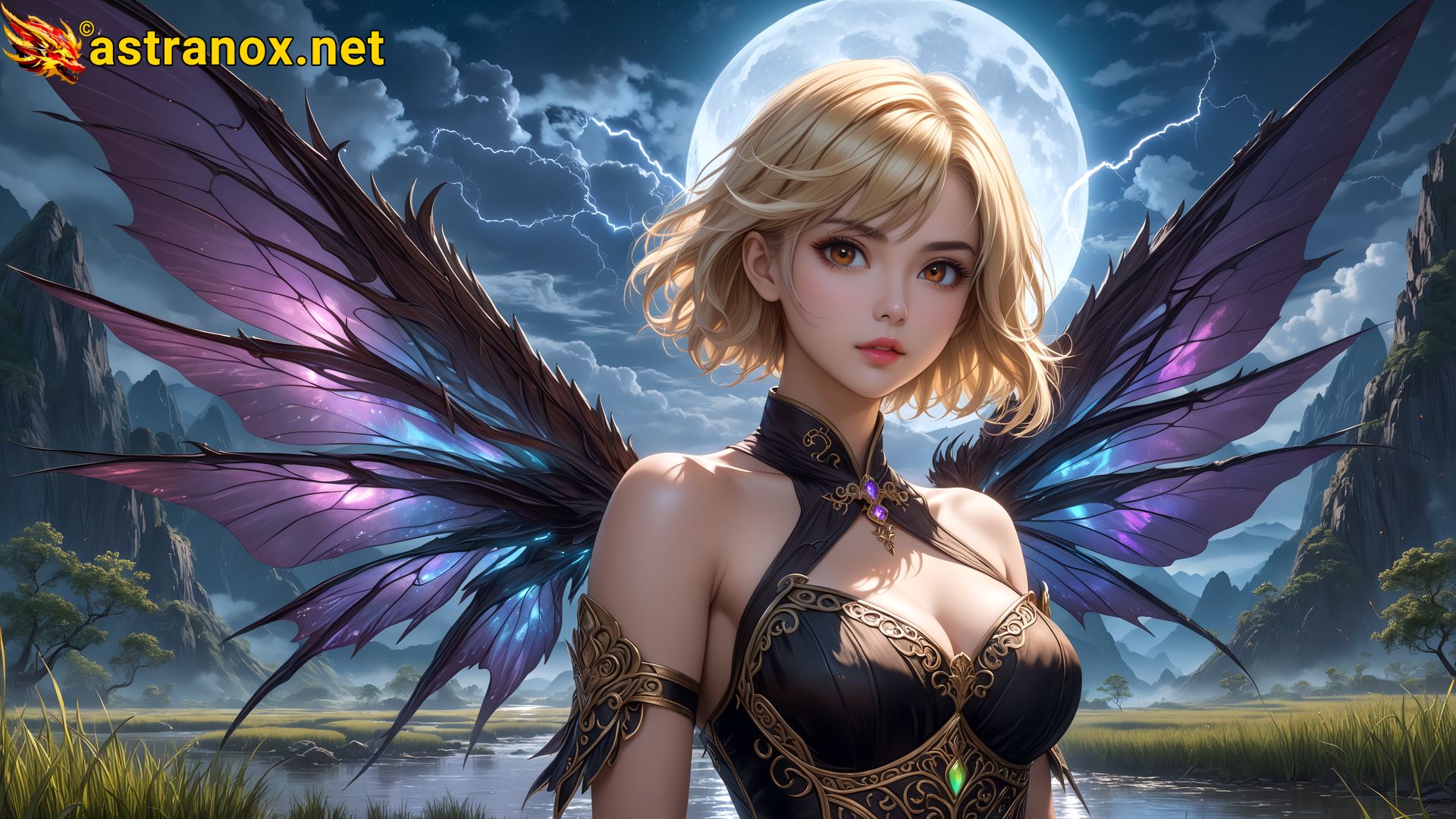 Amazing Young Female at - Download Free 4K Wallpaper Fantasy wallpaper with Eyes and Hair.