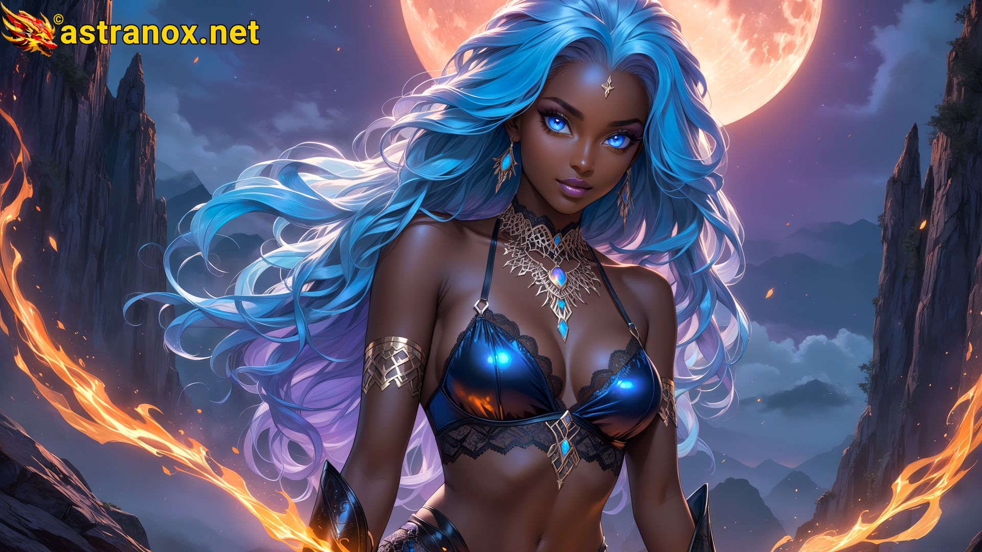 Amazing Young Female at - Download Free 4K Wallpaper Fantasy wallpaper with Eyes and Hair.