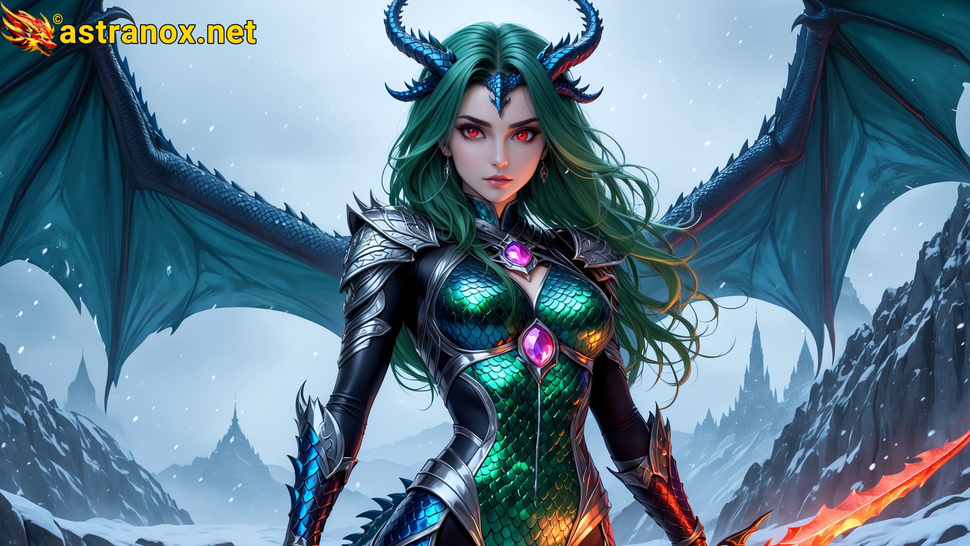 Amazing Young Female at - Download Free 4K Wallpaper Fantasy wallpaper with Eyes and Hair.