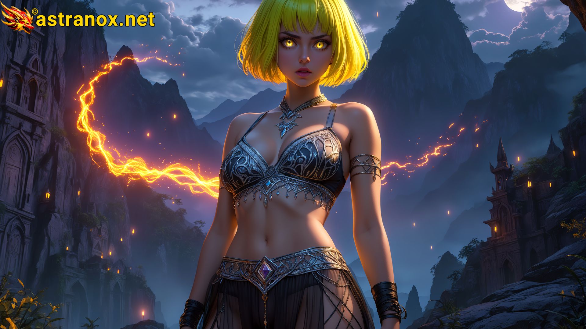 Amazing Young Female at - Download Free 4K Wallpaper Fantasy wallpaper with Eyes and Hair.