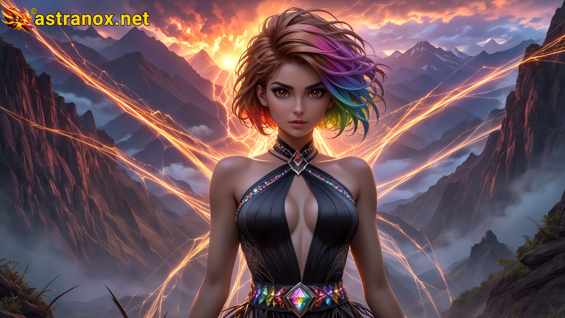 Amazing Young Female at - Download Free 4K Wallpaper Fantasy wallpaper with Eyes and Hair.
