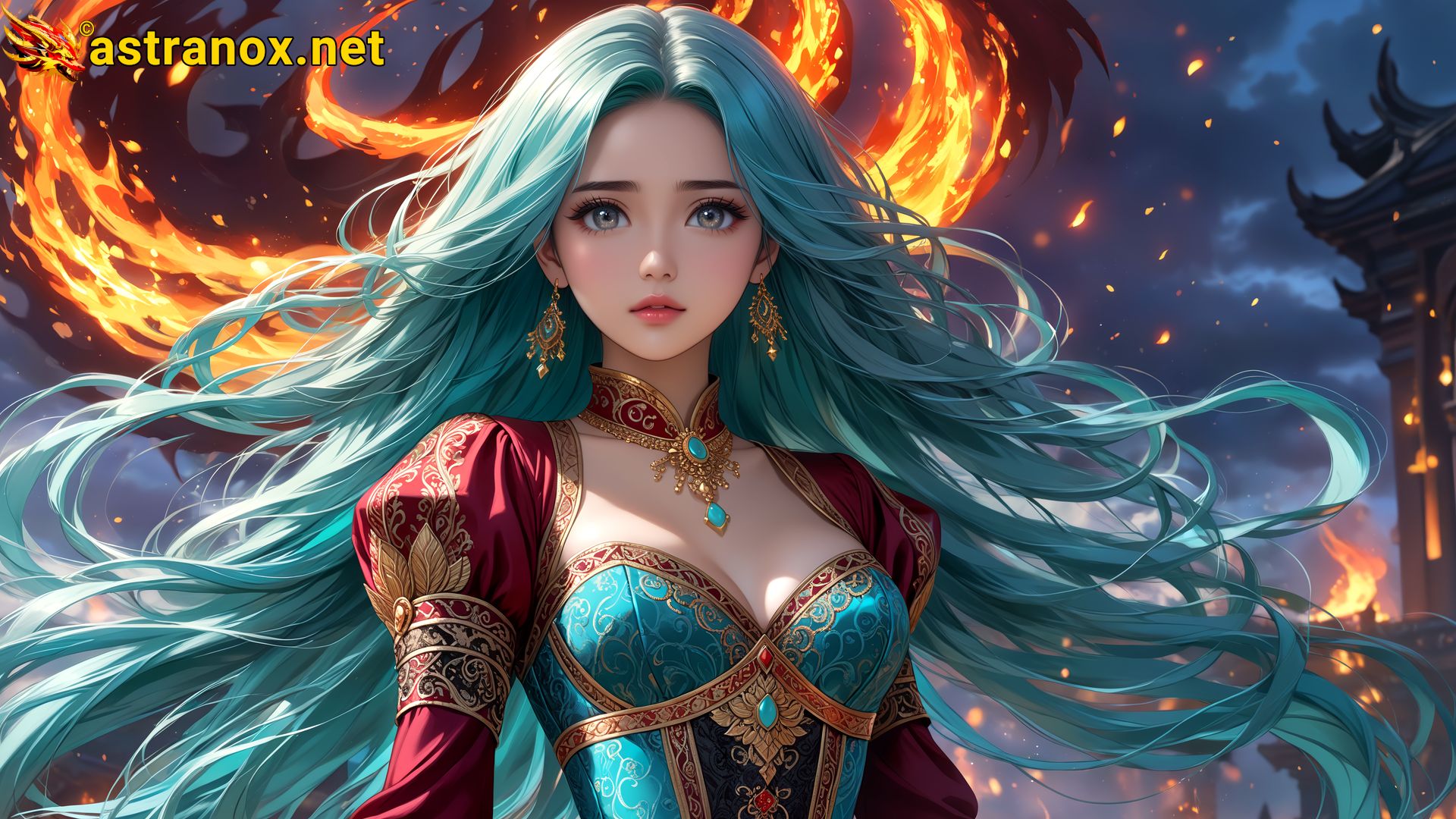 Amazing Young Female at - Download Free 4K Wallpaper Fantasy wallpaper with Eyes and Hair.