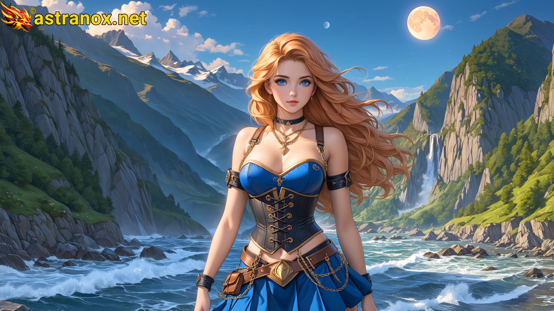 Amazing Young Female at - Download Free 4K Wallpaper Fantasy wallpaper with Eyes and Hair.