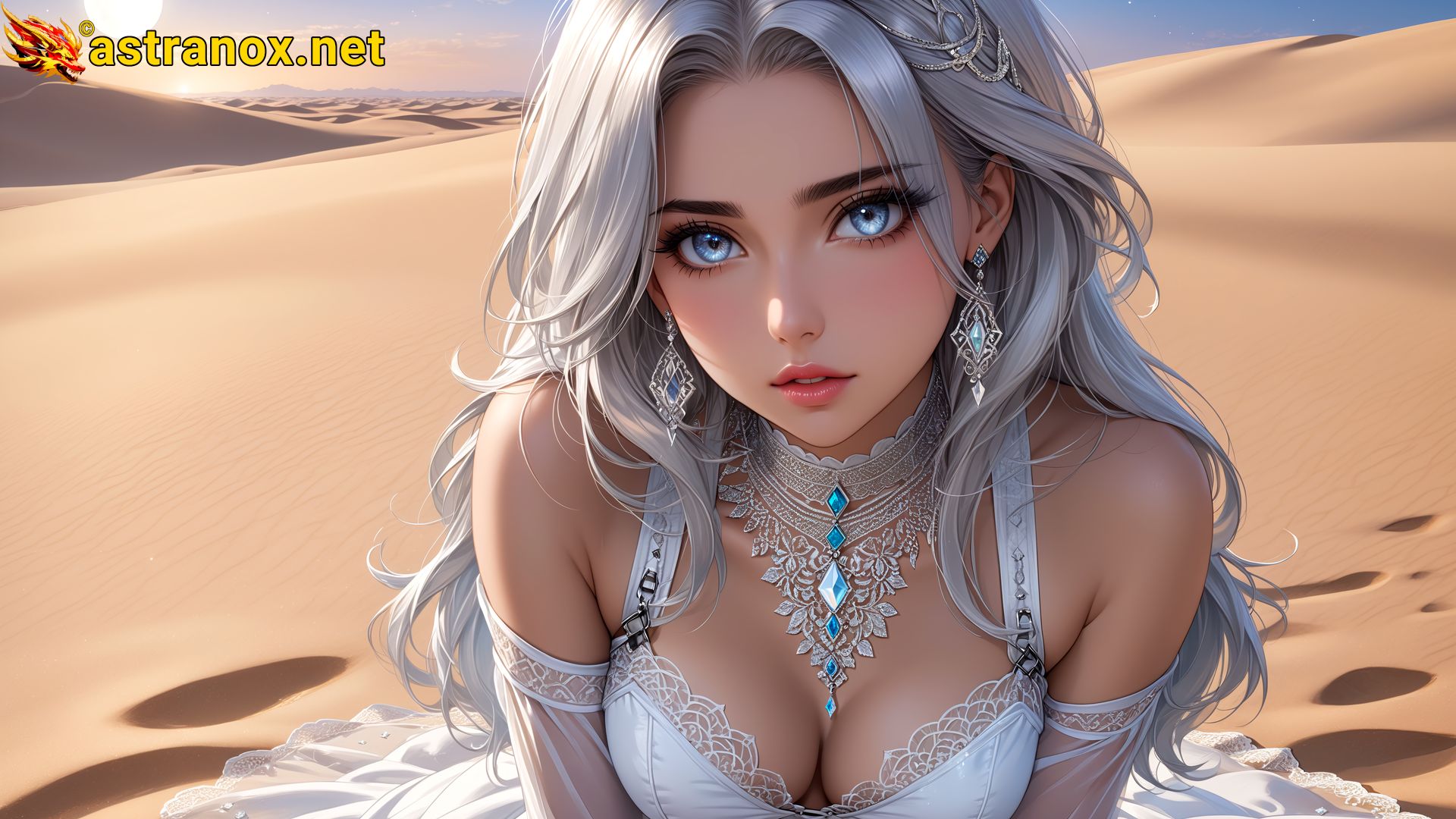 Amazing Young Female at - Download Free 4K Wallpaper Fantasy wallpaper with Eyes and Hair.