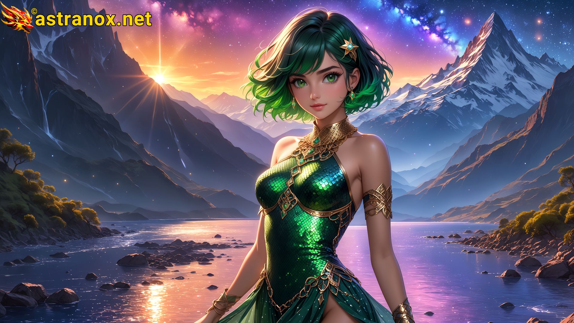 Amazing Young Female at - Download Free 4K Wallpaper Fantasy wallpaper with Eyes and Hair.