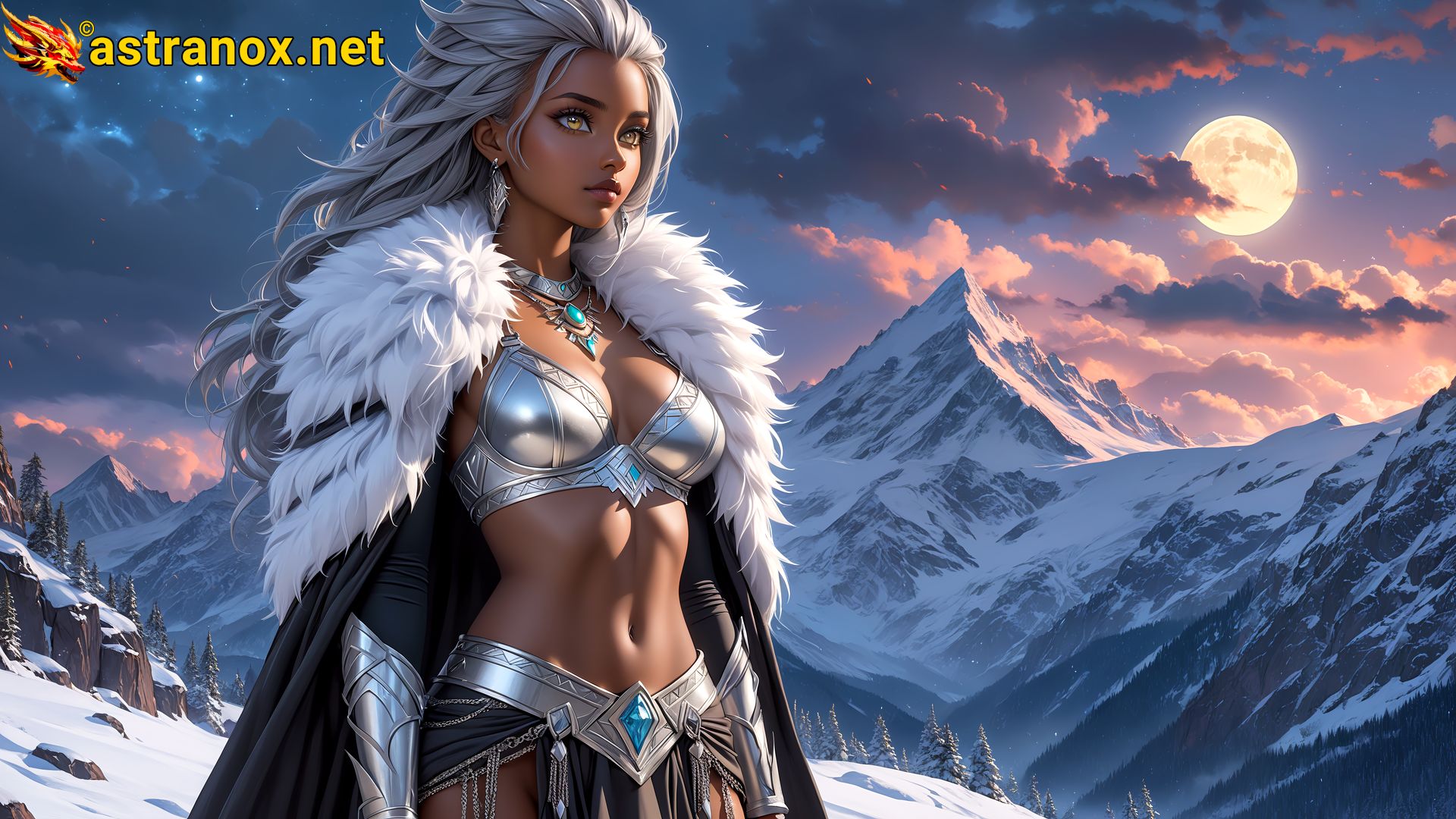 Amazing Young Female at - Download Free 4K Wallpaper Fantasy wallpaper with Eyes and Hair.
