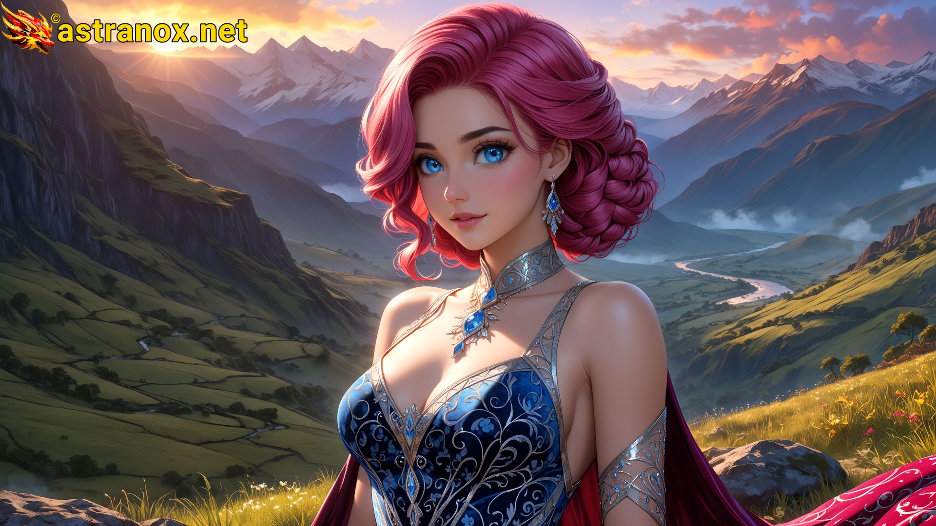 Amazing Young Female at - Download Free 4K Wallpaper Fantasy wallpaper with Eyes and Hair.