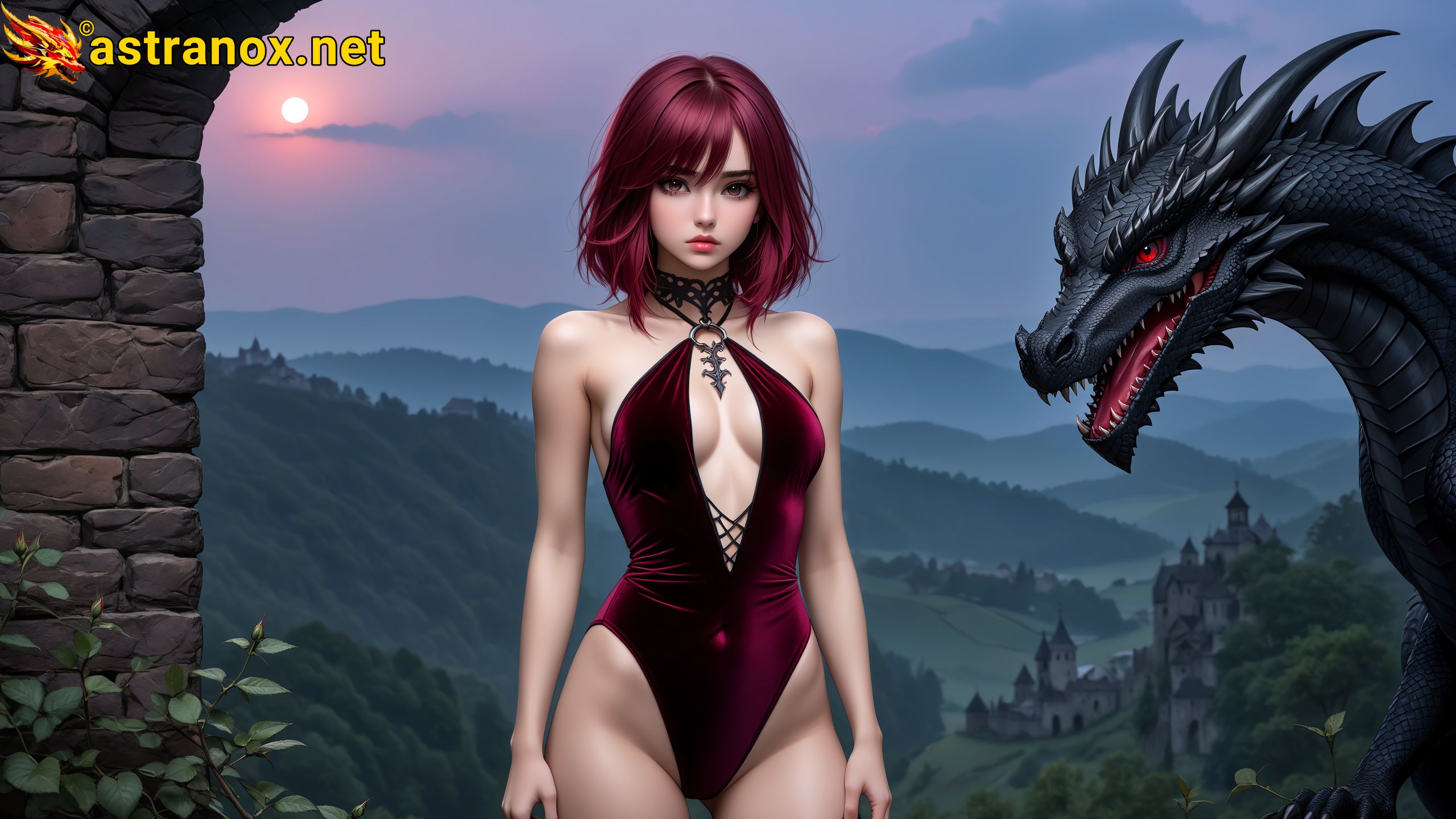 Amazing Young Female at - Download Free 4K Wallpaper Fantasy wallpaper with Eyes and Hair.
