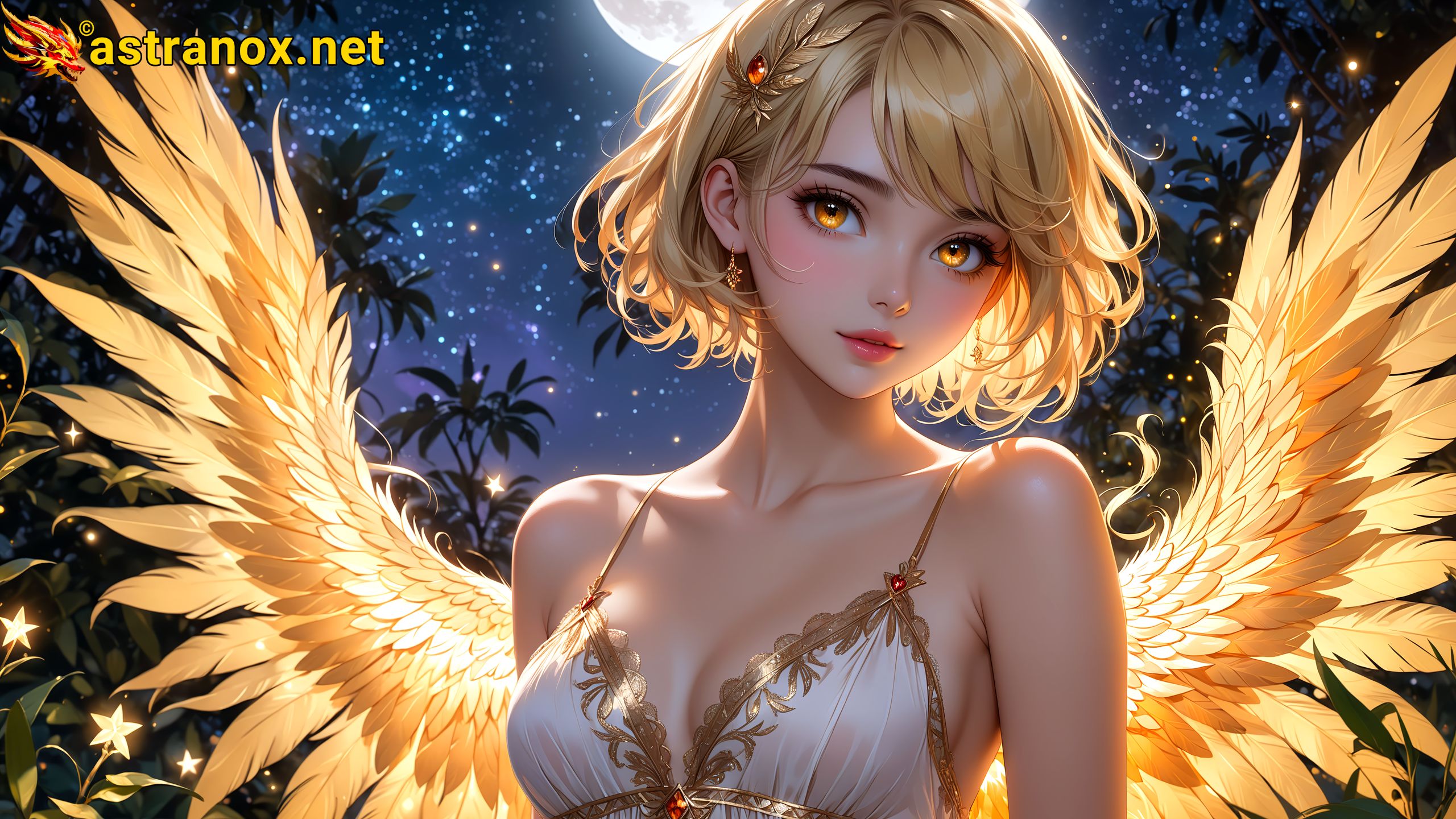 Amazing Young Female at - Download Free 4K Wallpaper Fantasy wallpaper with Eyes and Hair.