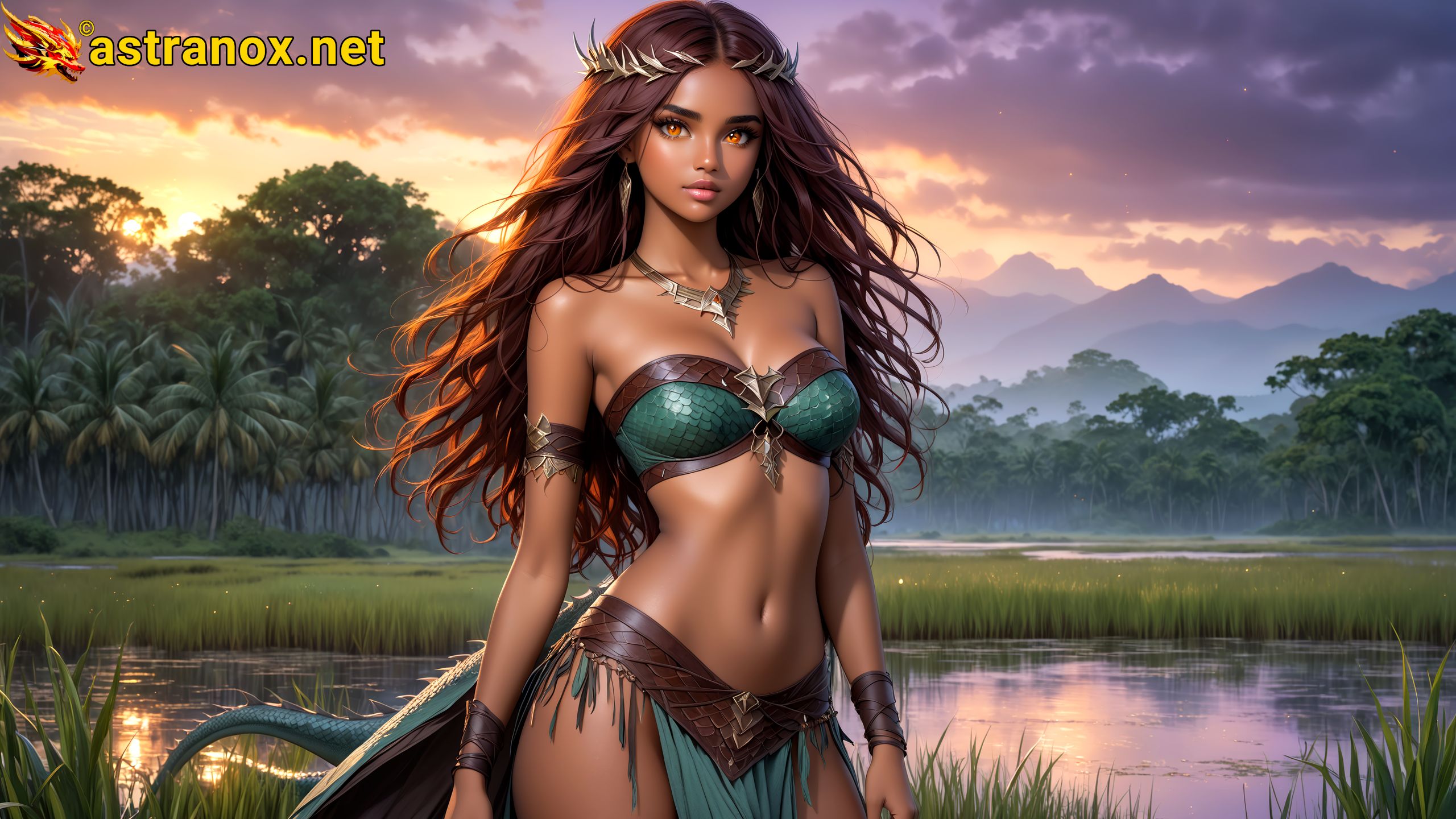 Amazing Young Female at - Download Free 4K Wallpaper Fantasy wallpaper with Eyes and Hair.