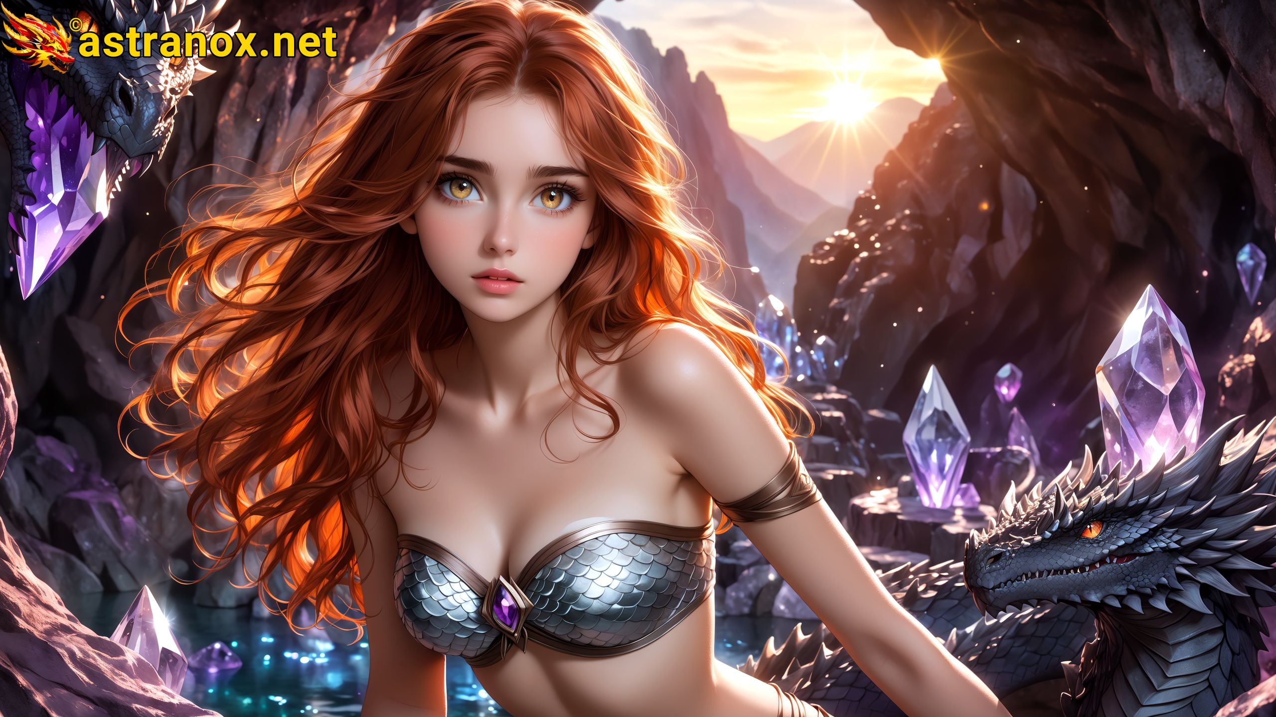 Amazing Young Female at - Download Free 4K Wallpaper Fantasy wallpaper with Eyes and Hair.