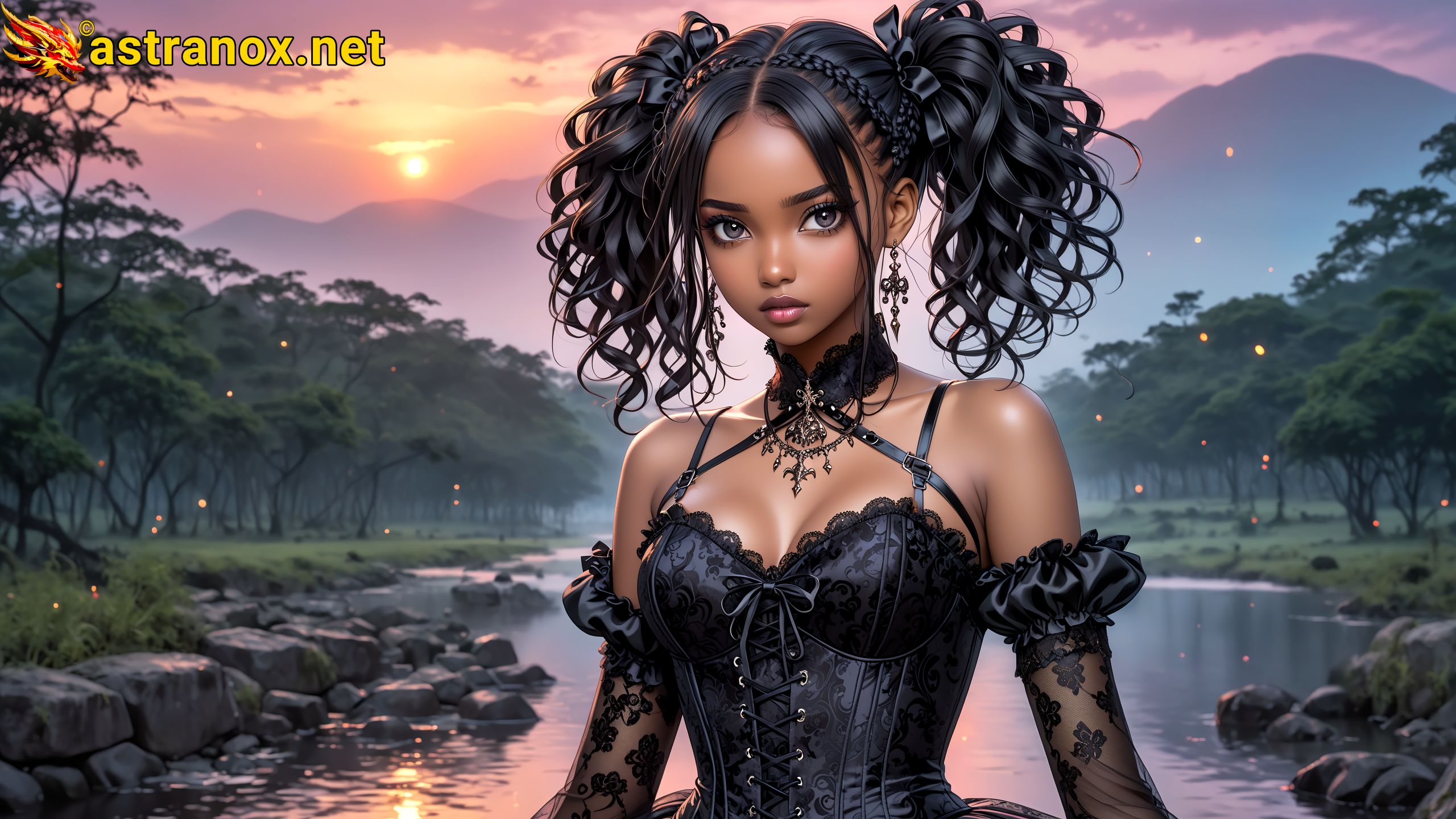 Amazing Young Female at - Download Free 4K Wallpaper Fantasy wallpaper with Eyes and Hair.