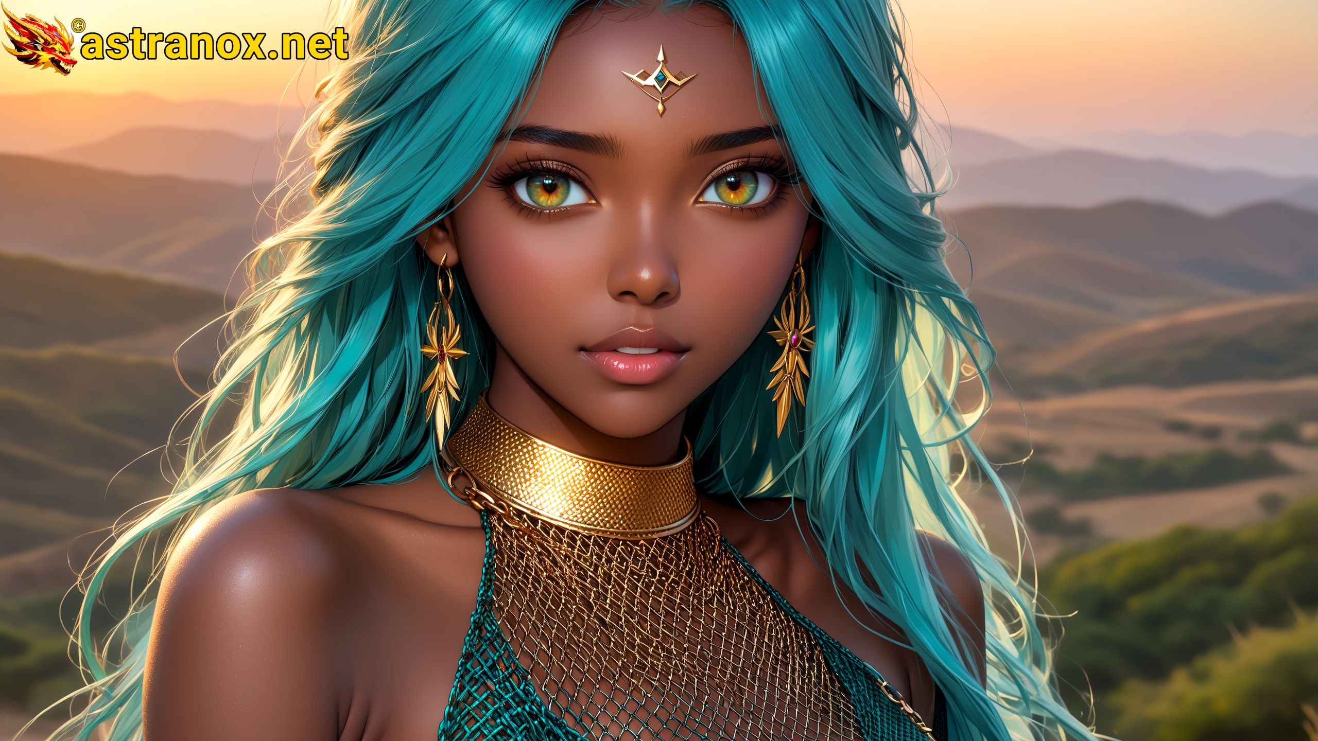Amazing Young Female at - Download Free 4K Wallpaper Fantasy wallpaper with Eyes and Hair.