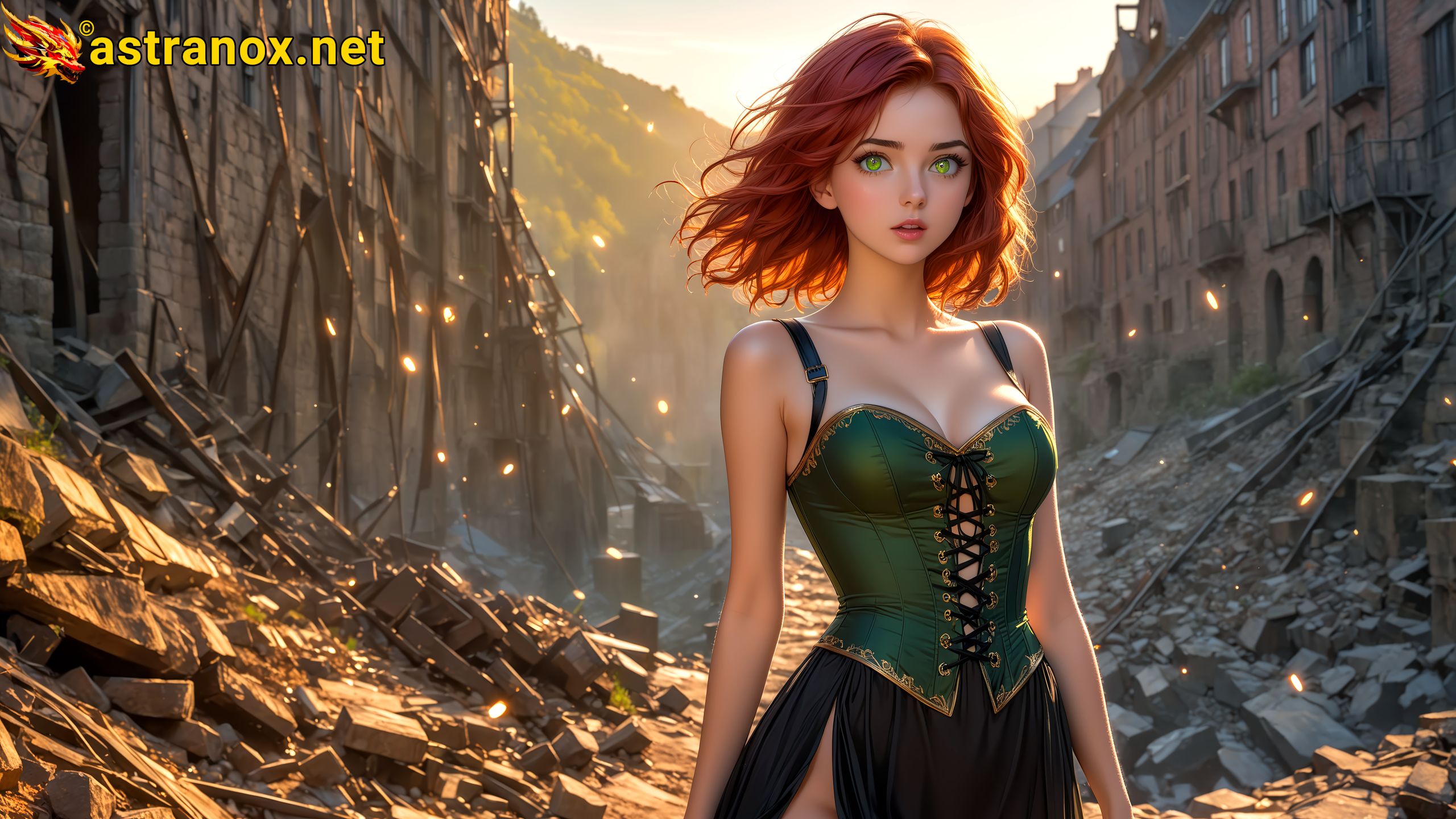 Amazing Young Female at - Download Free 4K Wallpaper Fantasy wallpaper with Eyes and Hair.