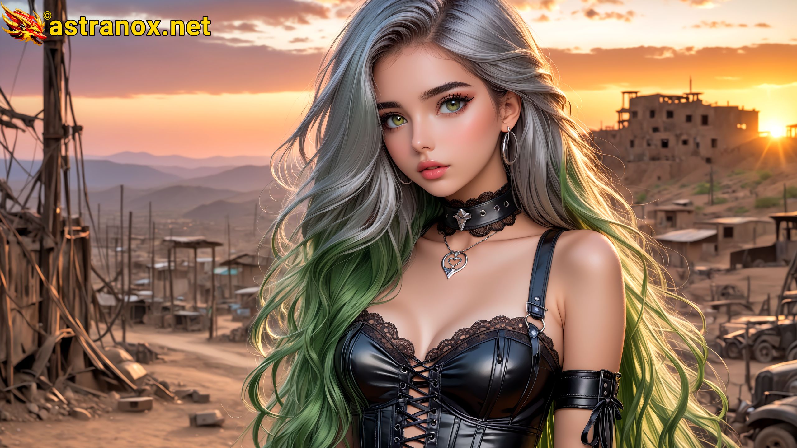Amazing Young Female at - Download Free 4K Wallpaper Fantasy wallpaper with Eyes and Hair.