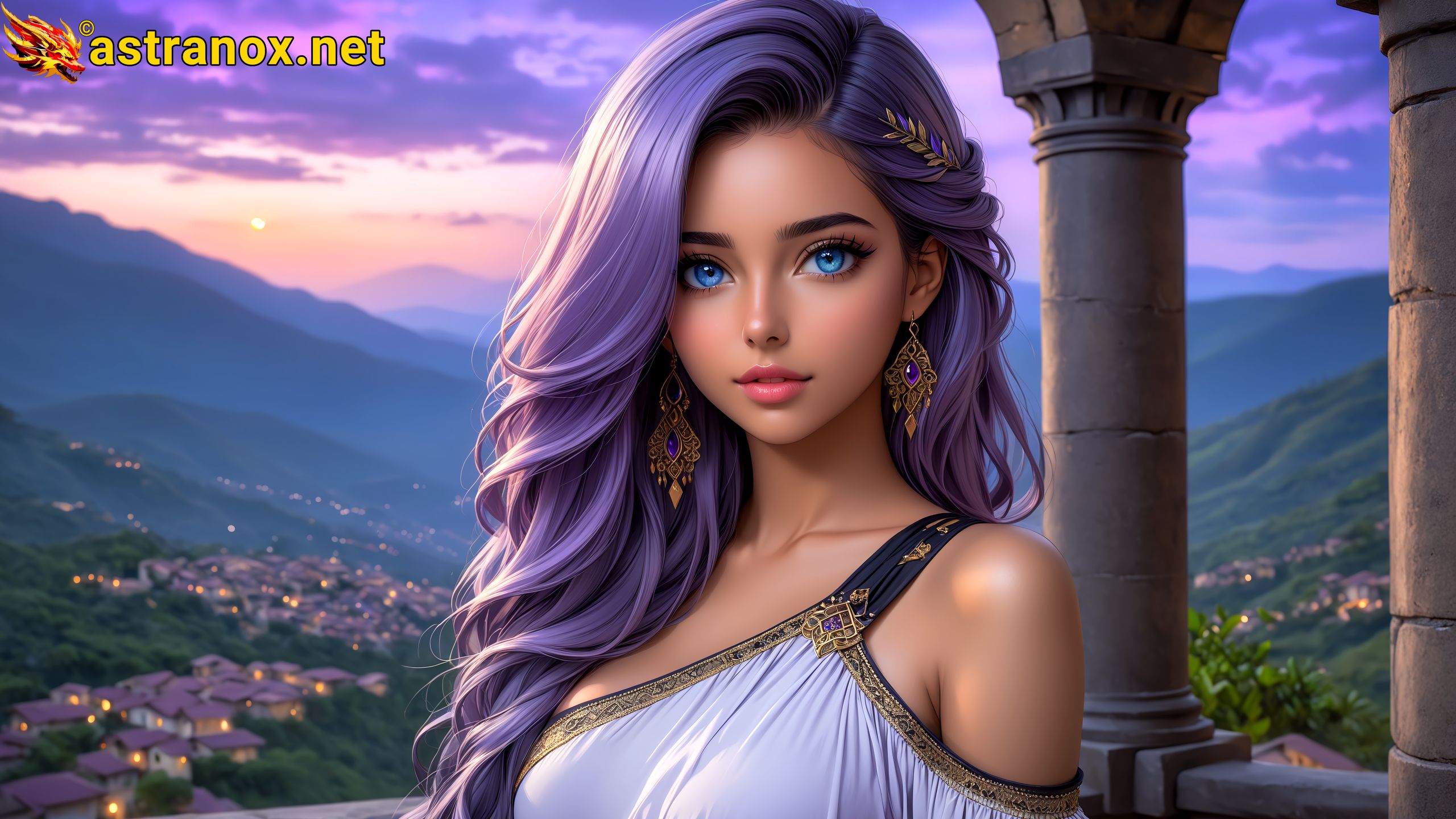 Amazing Young Female at - Download Free 4K Wallpaper Fantasy wallpaper with Eyes and Hair.