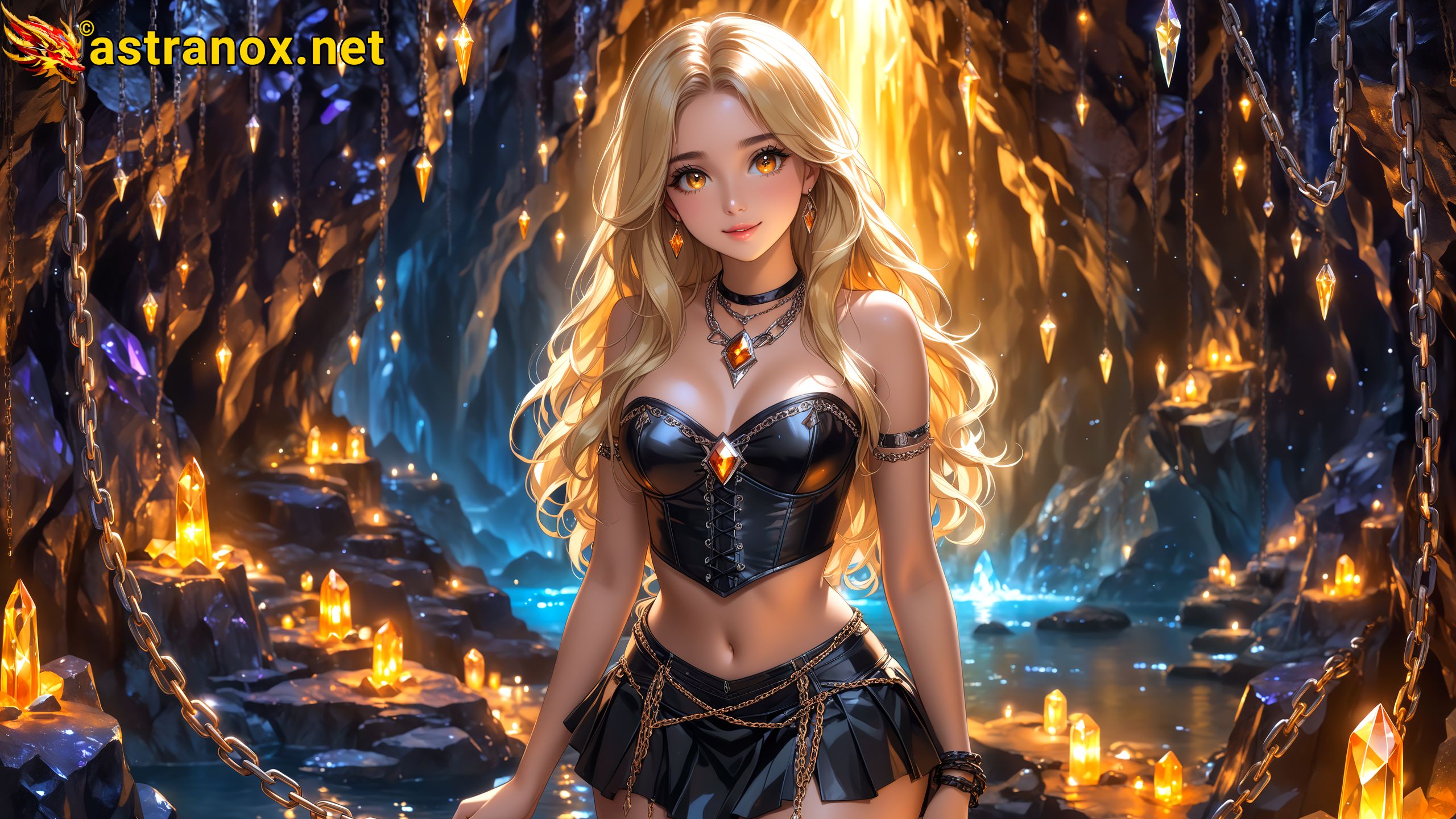 Amazing Young Female at - Download Free 4K Wallpaper Fantasy wallpaper with Eyes and Hair.