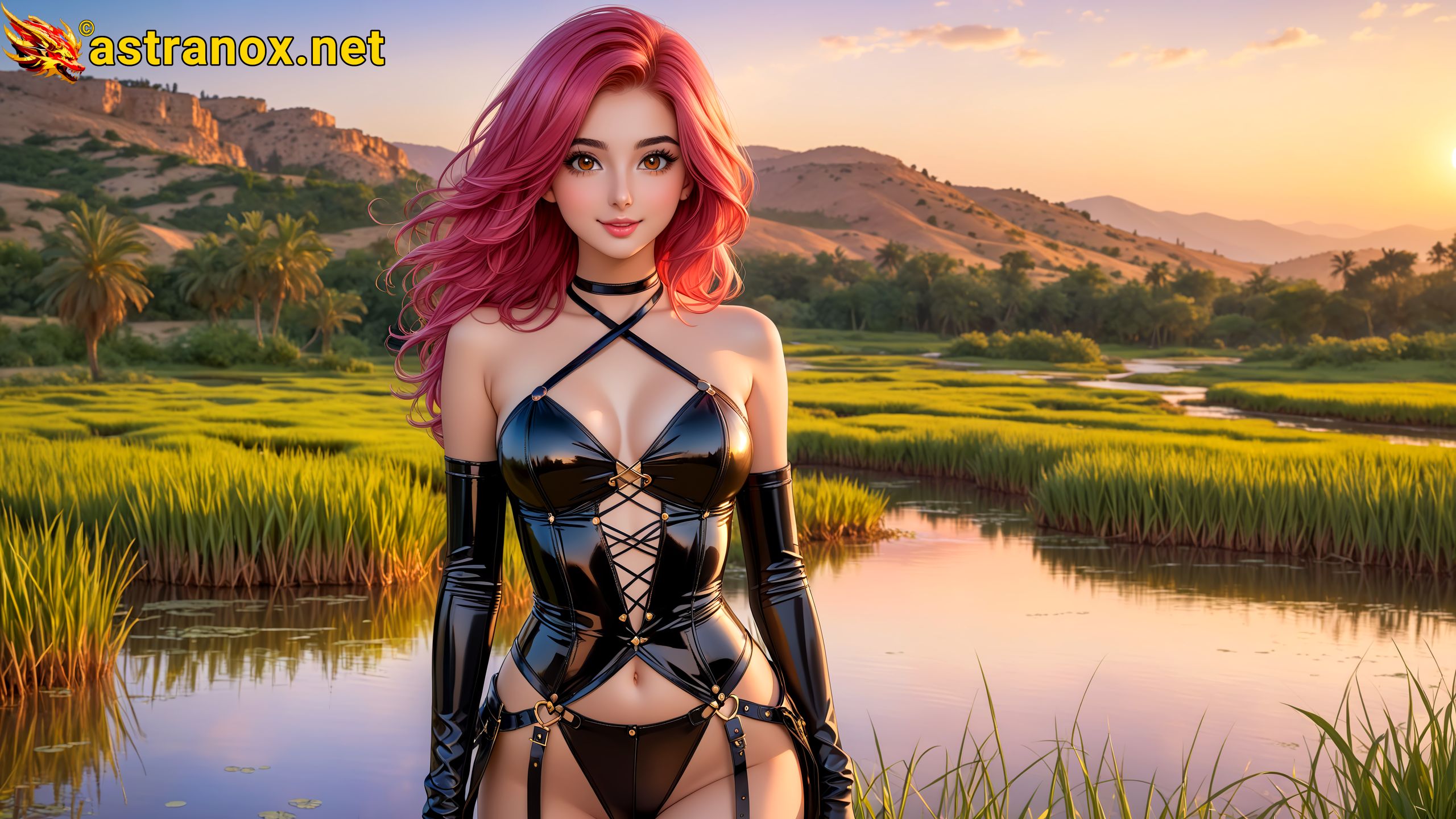 Amazing Young Female at - Download Free 4K Wallpaper Fantasy wallpaper with Eyes and Hair.