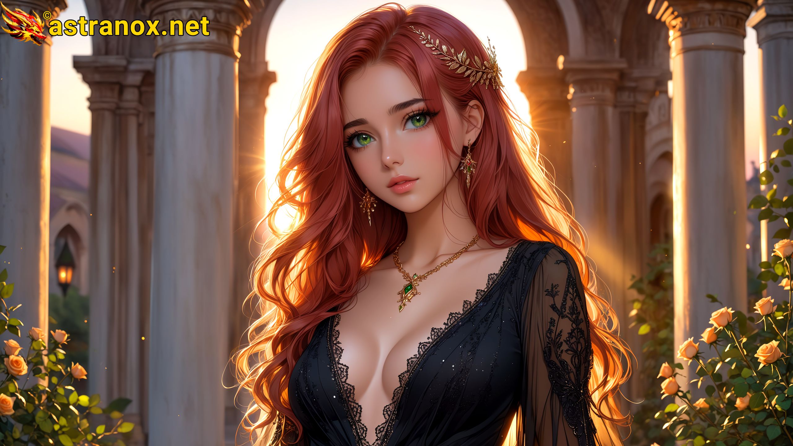 Amazing Young Female at - Download Free 4K Wallpaper Fantasy wallpaper with Eyes and Hair.