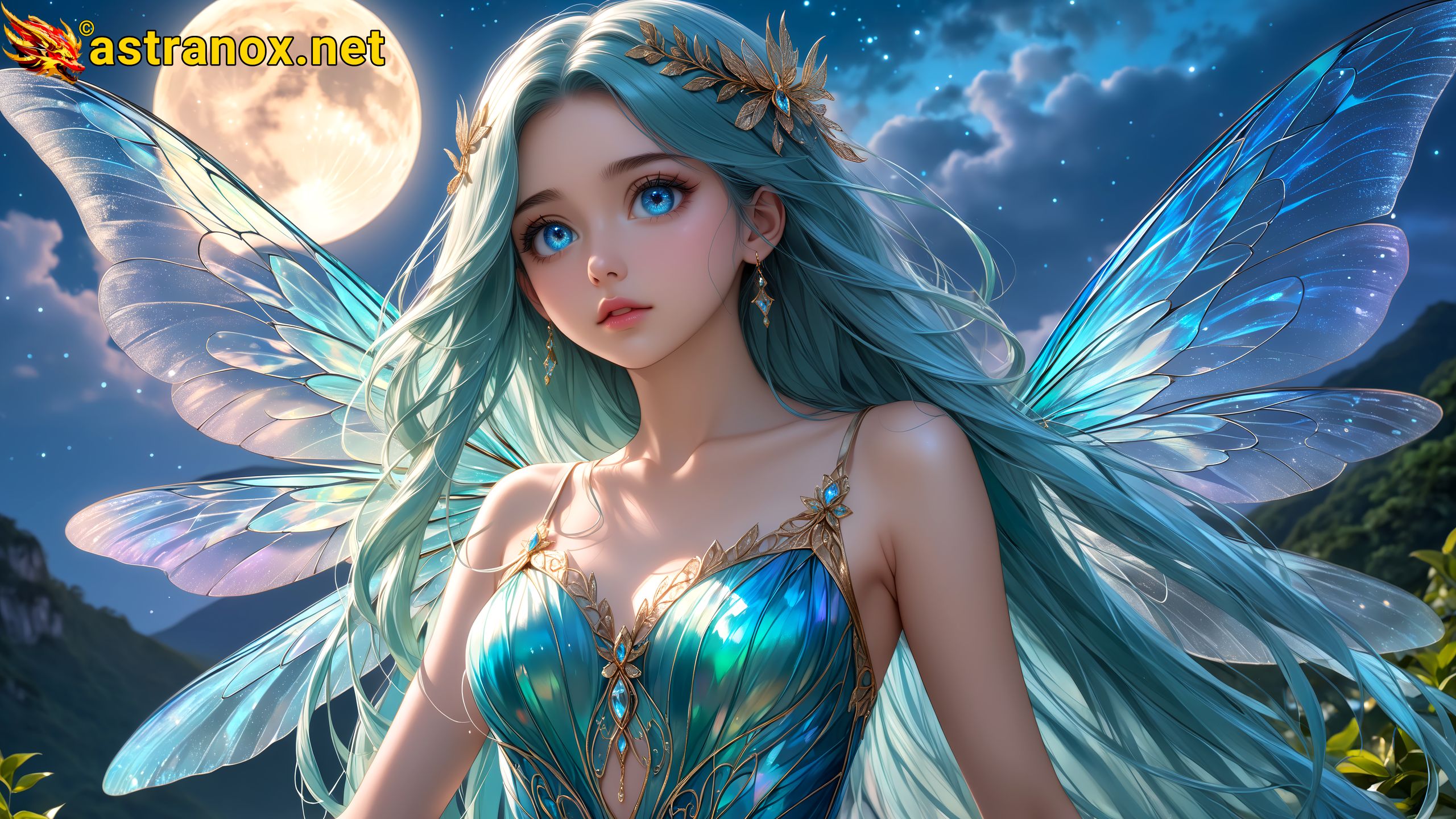 Amazing Young Female at - Download Free 4K Wallpaper Fantasy wallpaper with Eyes and Hair.