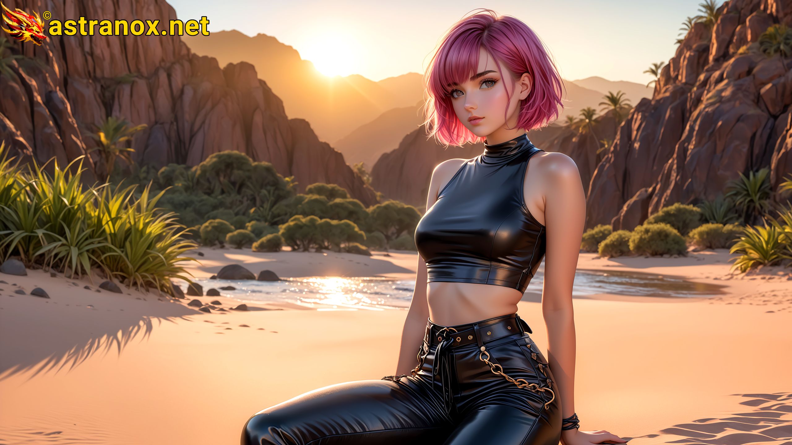 Amazing Young Female at - Download Free 4K Wallpaper Fantasy wallpaper with Eyes and Hair.