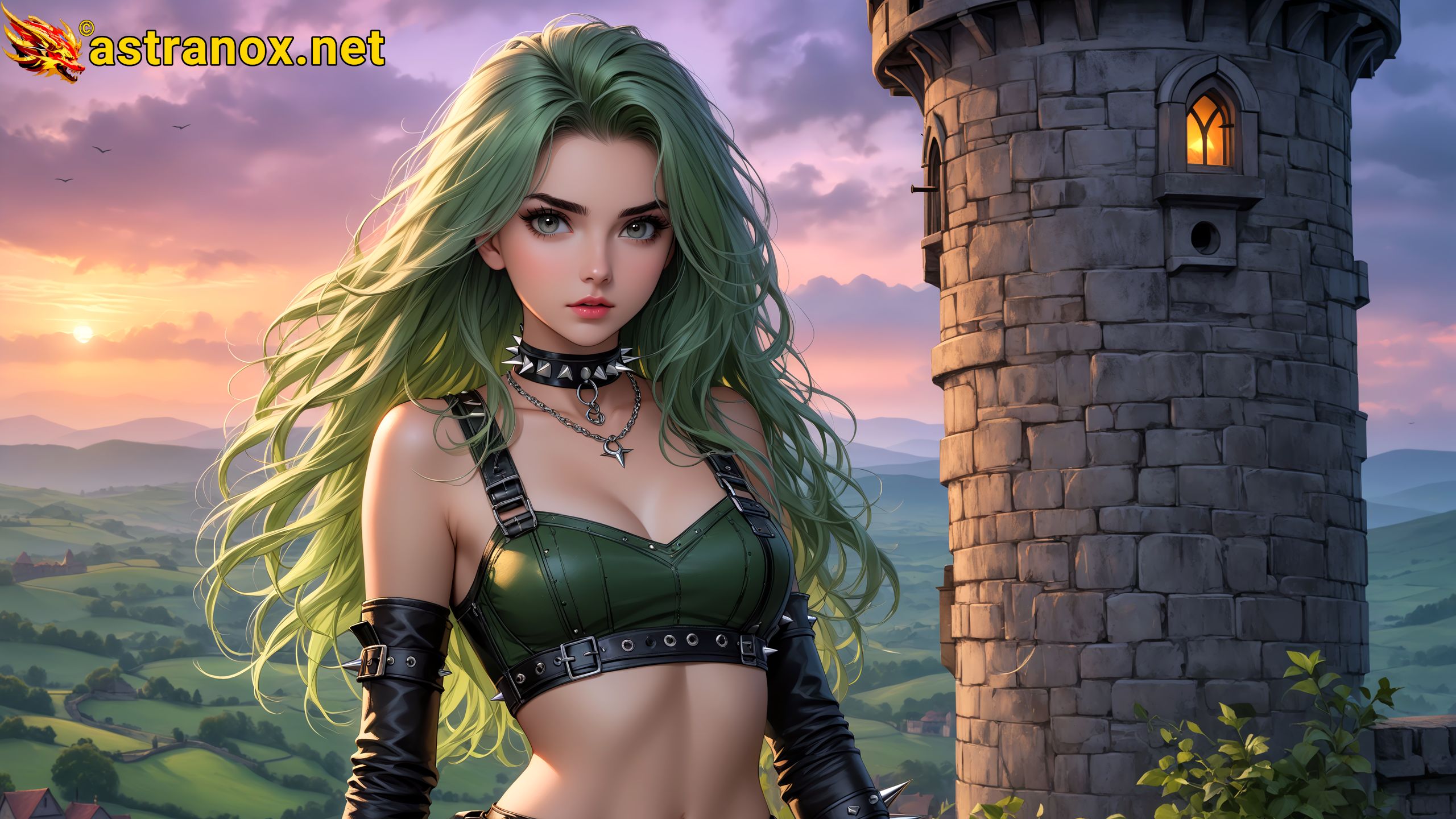 Amazing Young Female at - Download Free 4K Wallpaper Fantasy wallpaper with Eyes and Hair.
