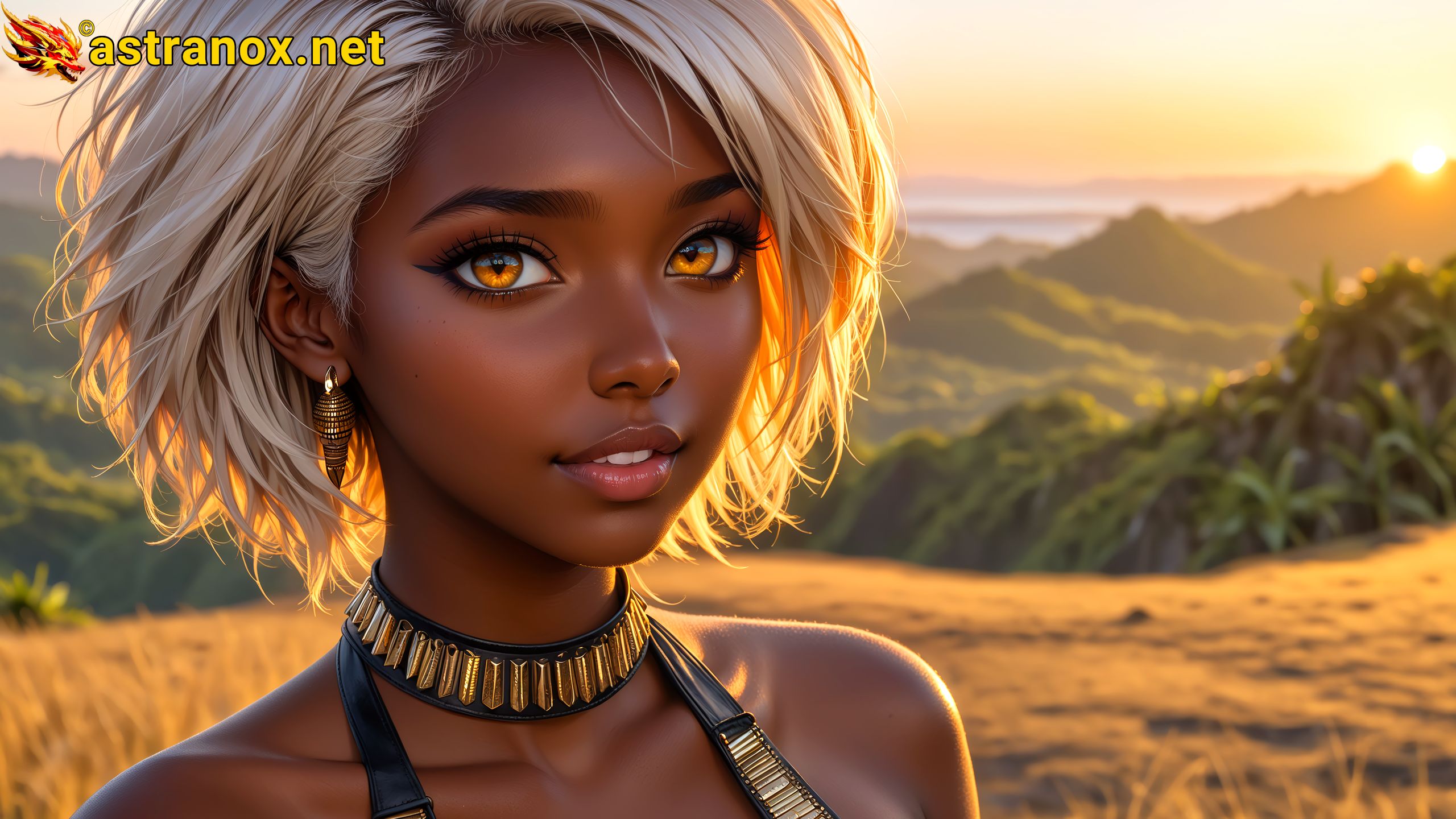 Amazing Young Female at - Download Free 4K Wallpaper Fantasy wallpaper with Eyes and Hair.