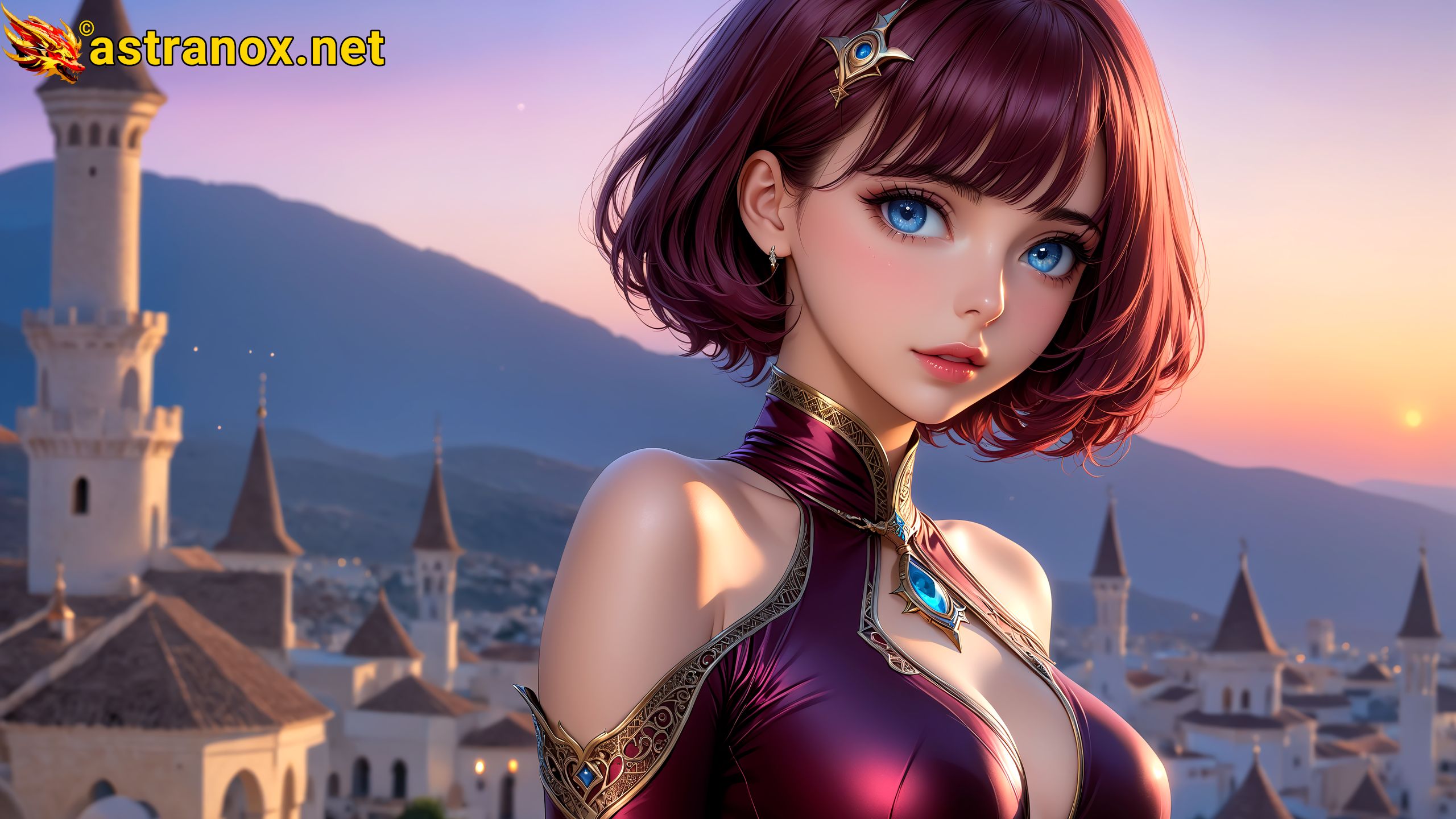 Amazing Young Female at - Download Free 4K Wallpaper Fantasy wallpaper with Eyes and Hair.