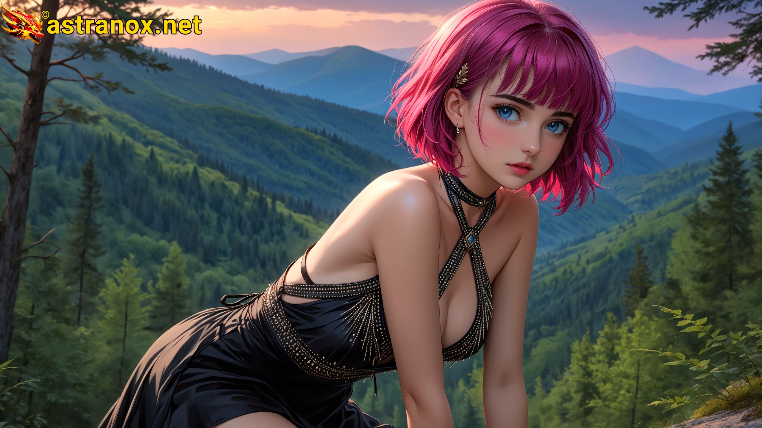 Amazing Young Female at - Download Free 4K Wallpaper Fantasy wallpaper with Eyes and Hair.