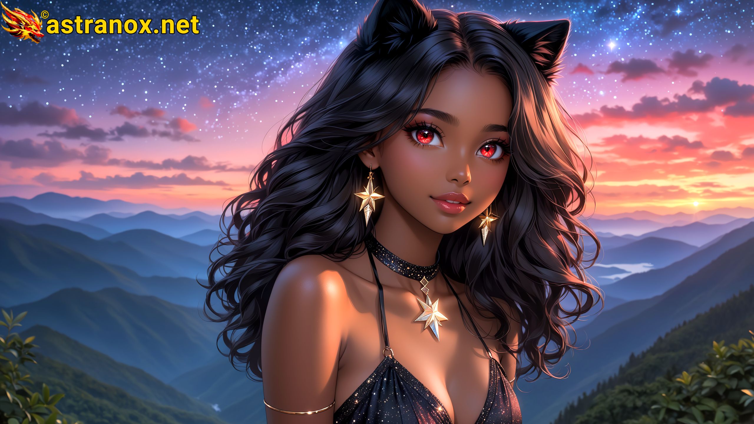 Amazing Young Female at - Download Free 4K Wallpaper Fantasy wallpaper with Eyes and Hair.