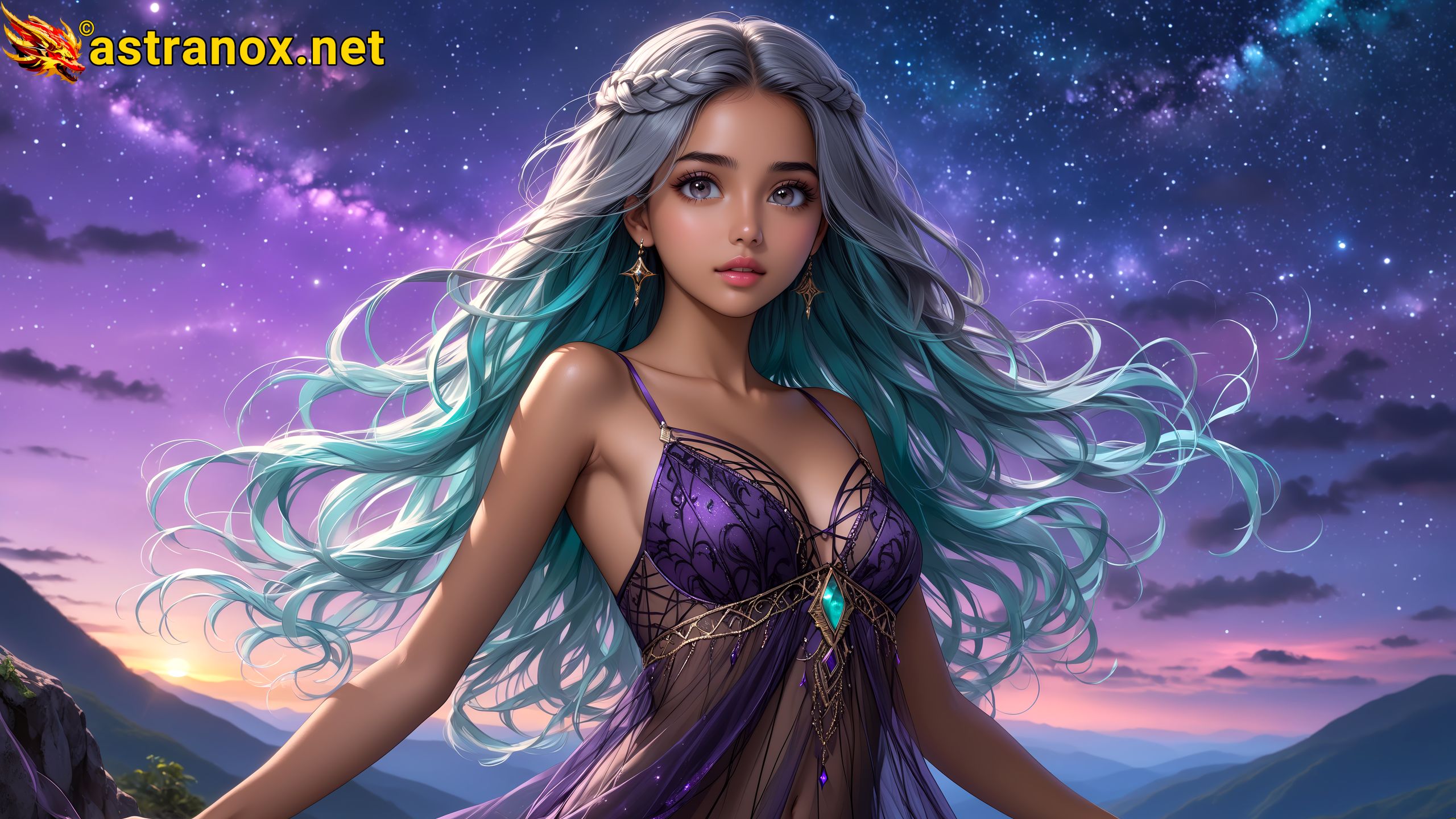 Amazing Young Female at - Download Free 4K Wallpaper Fantasy wallpaper with Eyes and Hair.