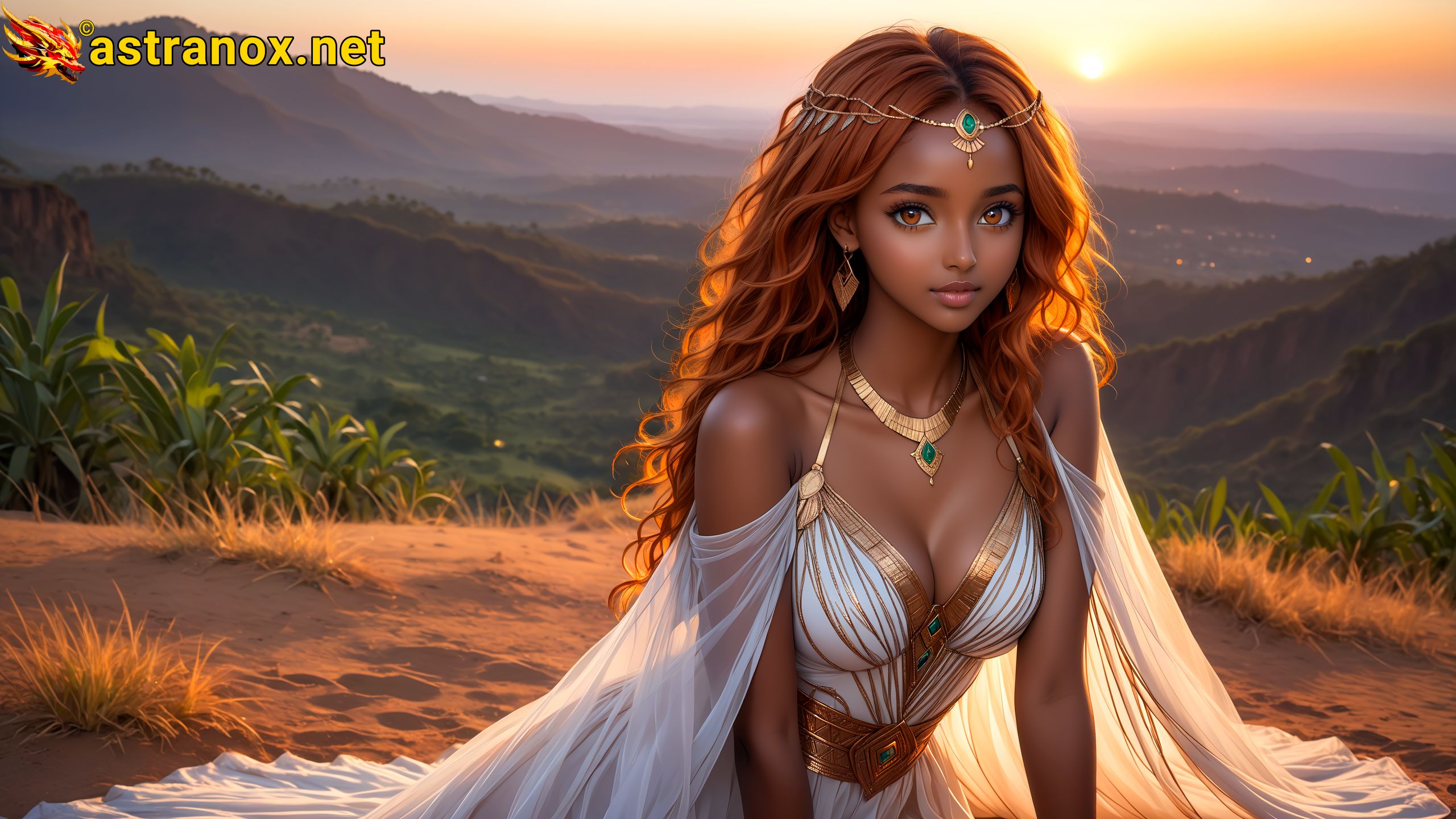 Amazing Young Female at - Download Free 4K Wallpaper Fantasy wallpaper with Eyes and Hair.