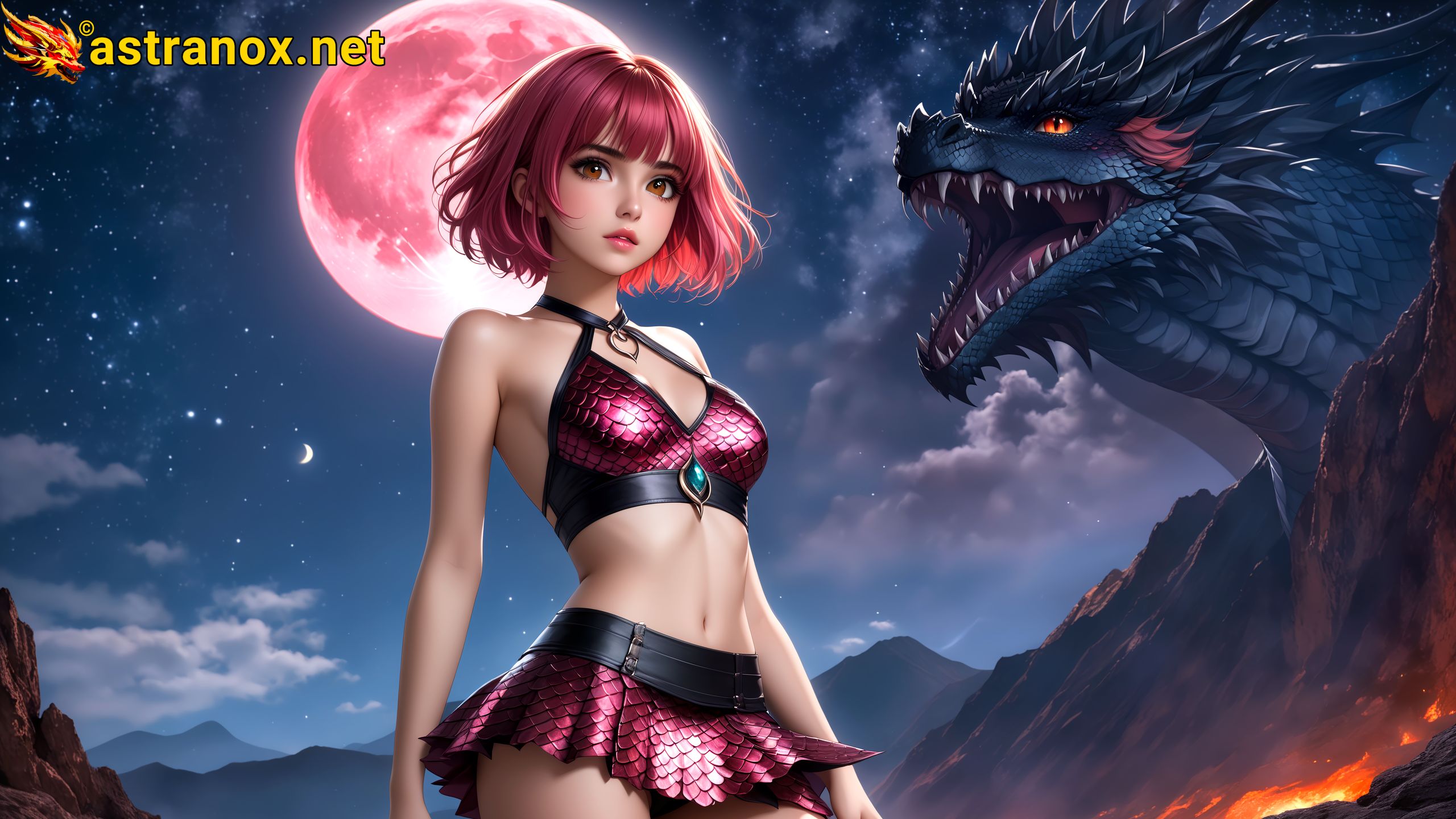 Amazing Young Female at - Download Free 4K Wallpaper Fantasy wallpaper with Eyes and Hair.