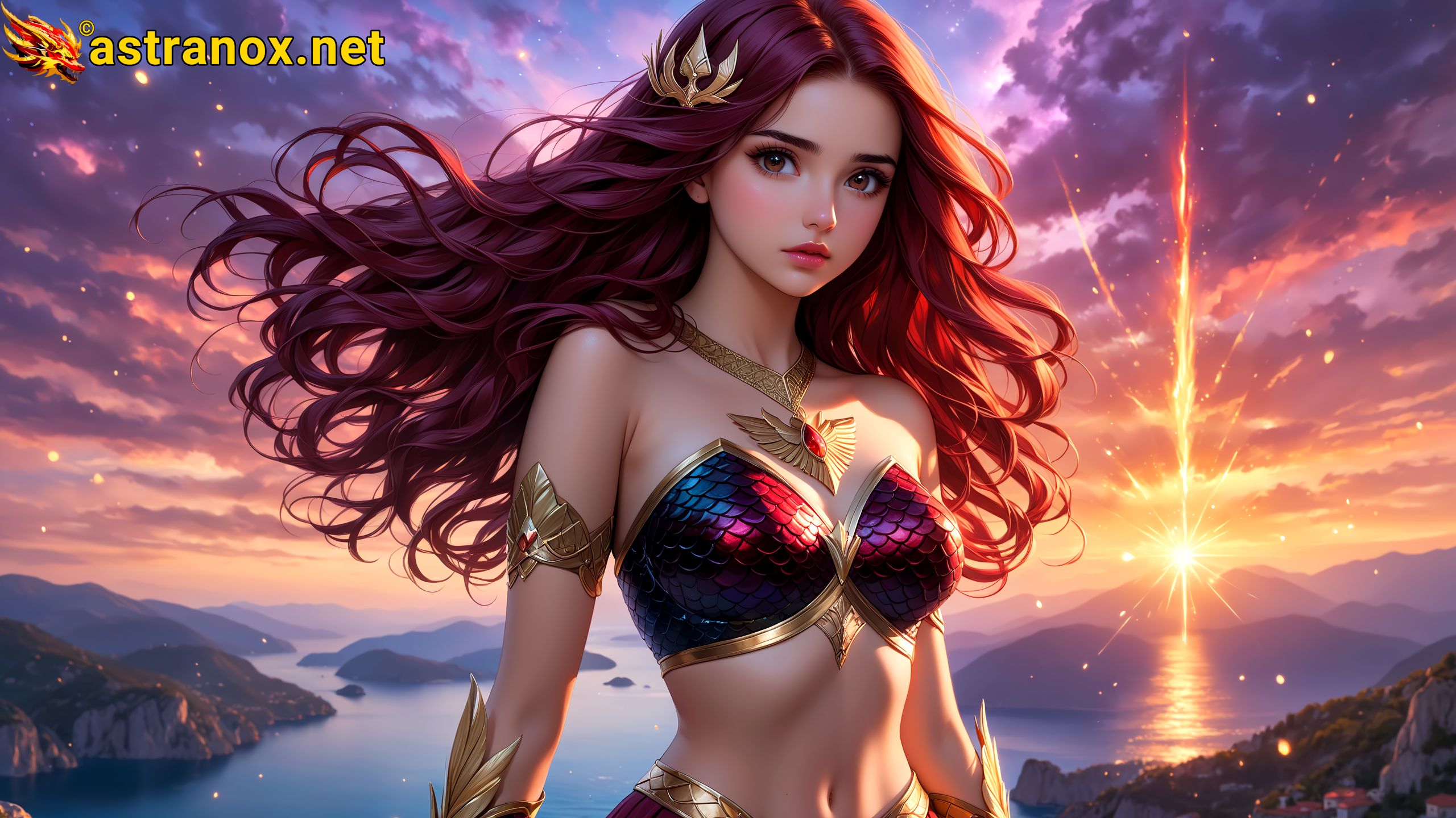 Amazing Young Female at - Download Free 4K Wallpaper Fantasy wallpaper with Eyes and Hair.
