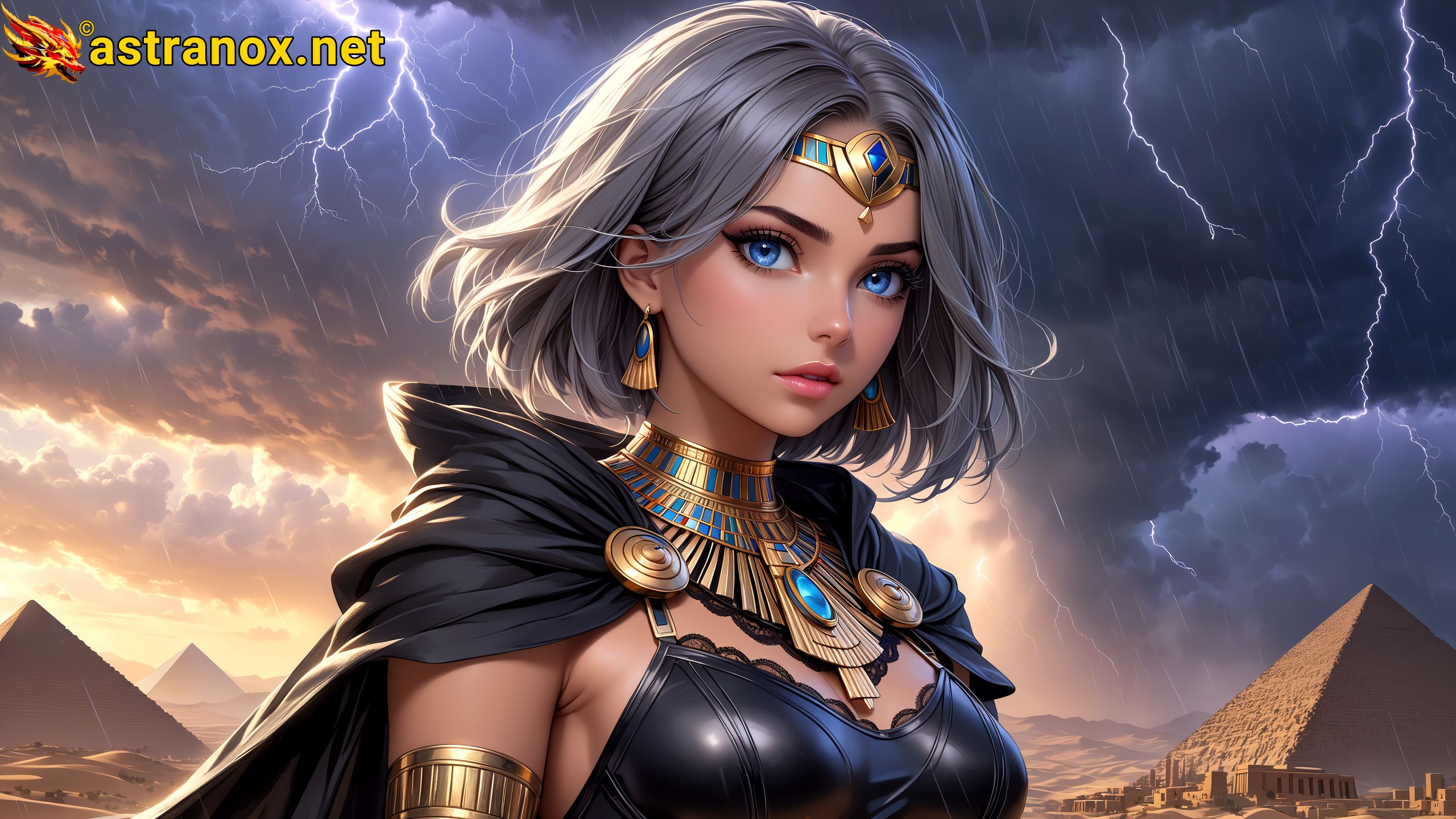 Amazing Young Female at - Download Free 4K Wallpaper Fantasy wallpaper with Eyes and Hair.