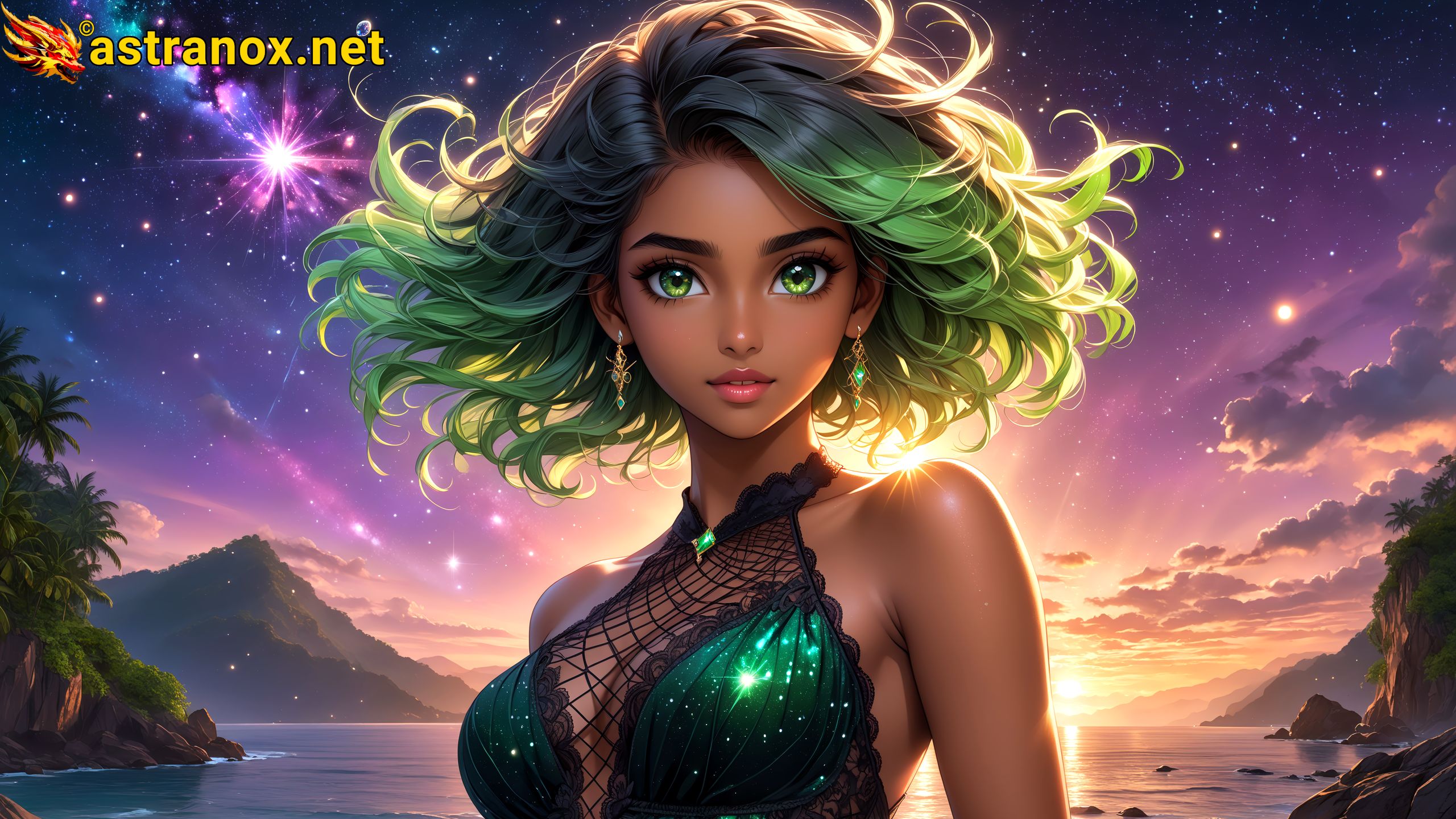 Amazing Young Female at - Download Free 4K Wallpaper Fantasy wallpaper with Eyes and Hair.