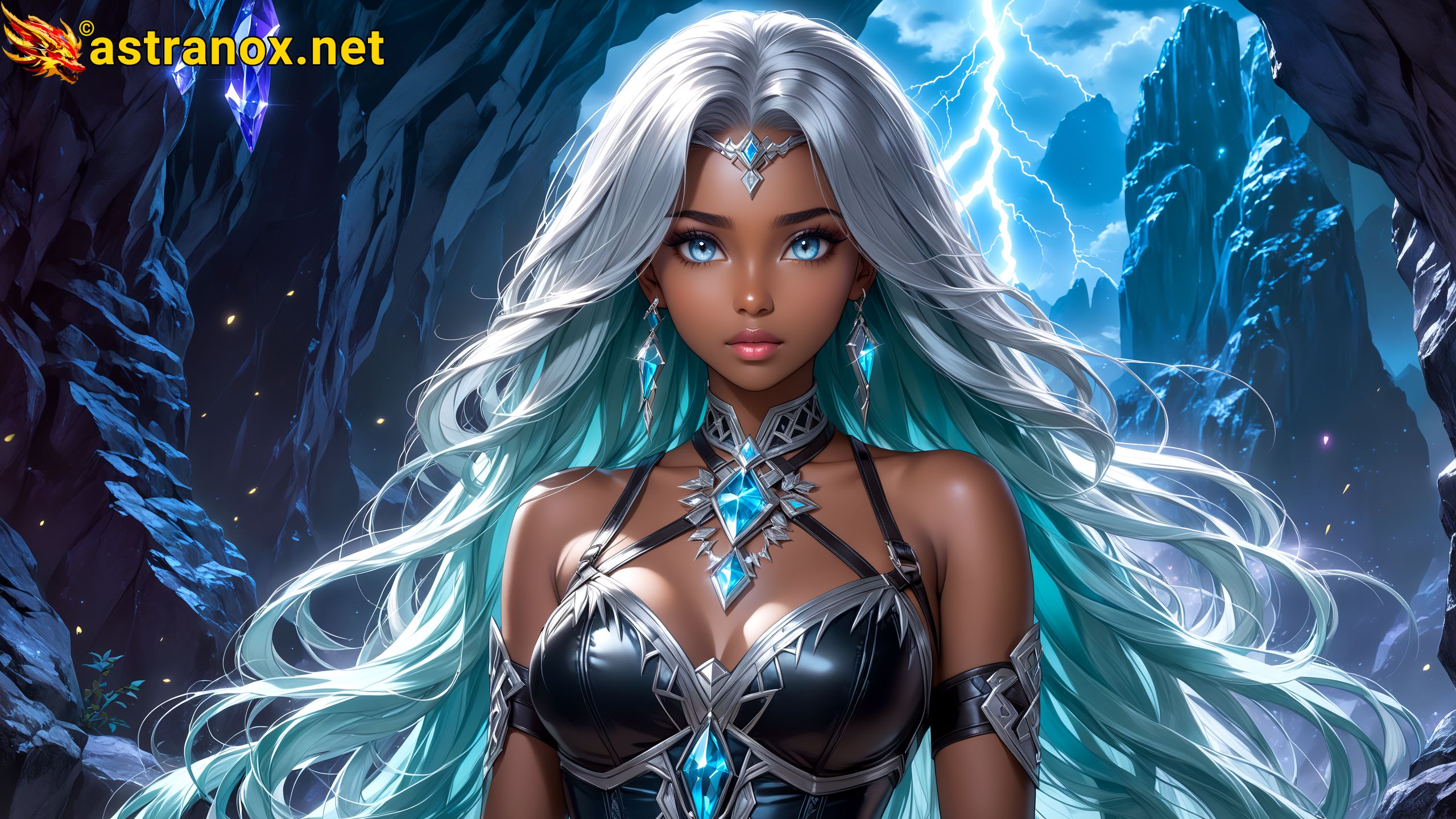 Amazing Young Female at - Download Free 4K Wallpaper Fantasy wallpaper with Eyes and Hair.