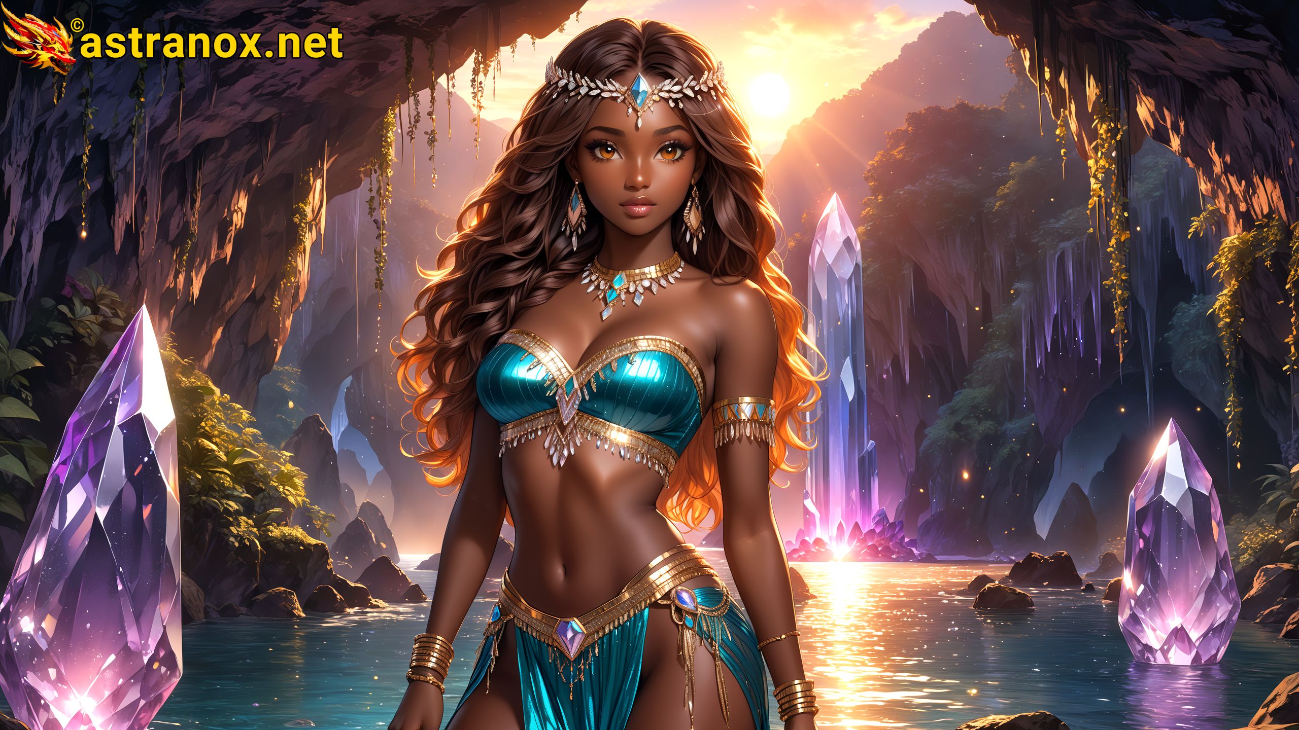 Amazing Young Female at - Download Free 4K Wallpaper Fantasy wallpaper with Eyes and Hair.