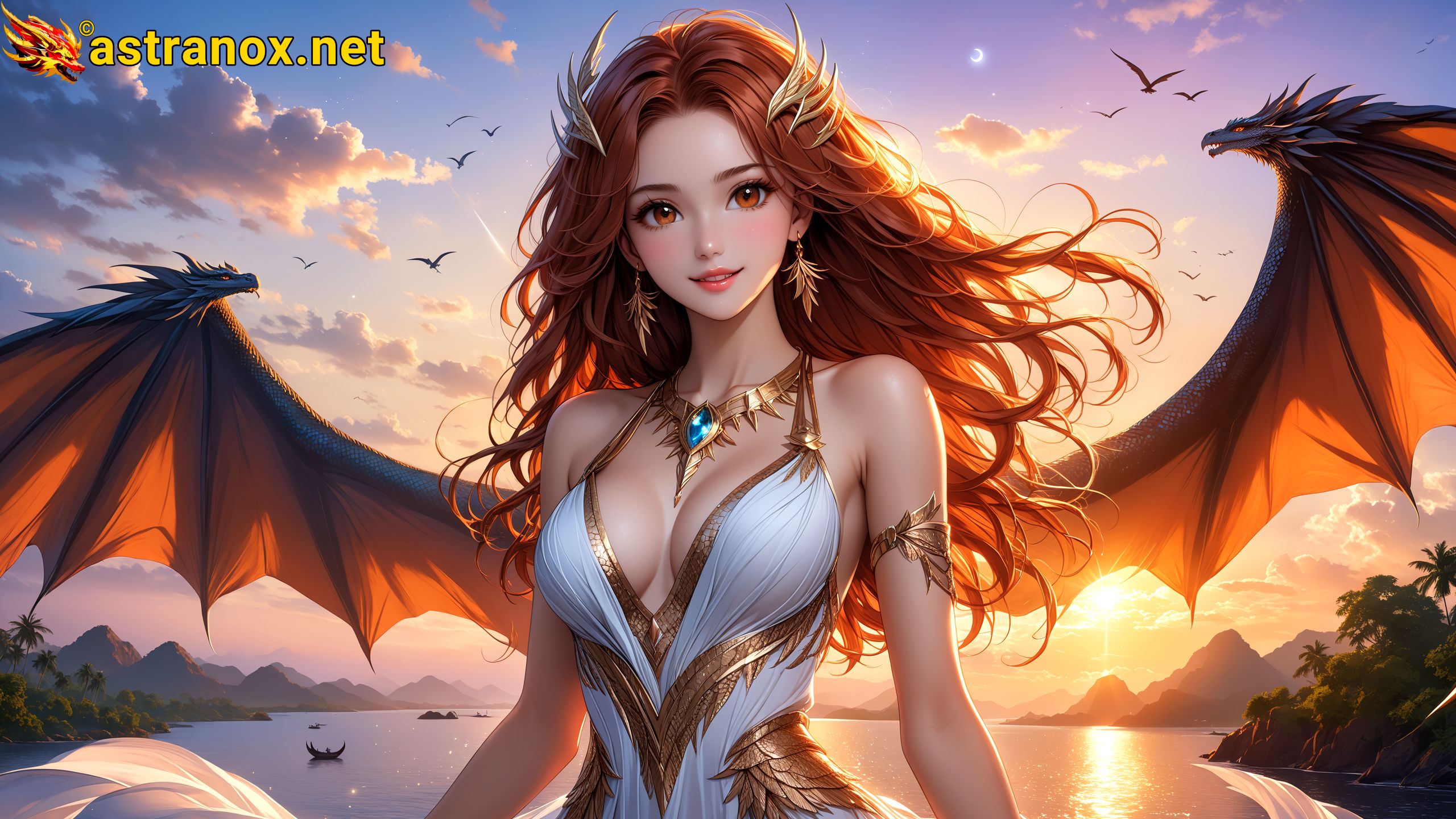 Amazing Young Female at - Download Free 4K Wallpaper Fantasy wallpaper with Eyes and Hair.