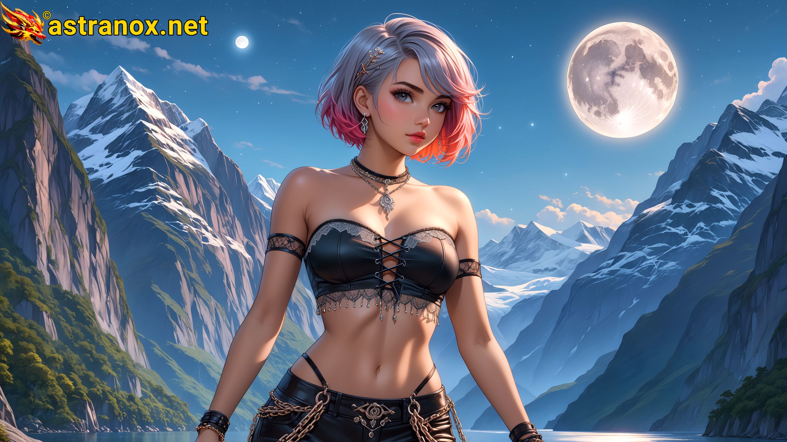 Amazing Young Female at - Download Free 4K Wallpaper Fantasy wallpaper with Eyes and Hair.