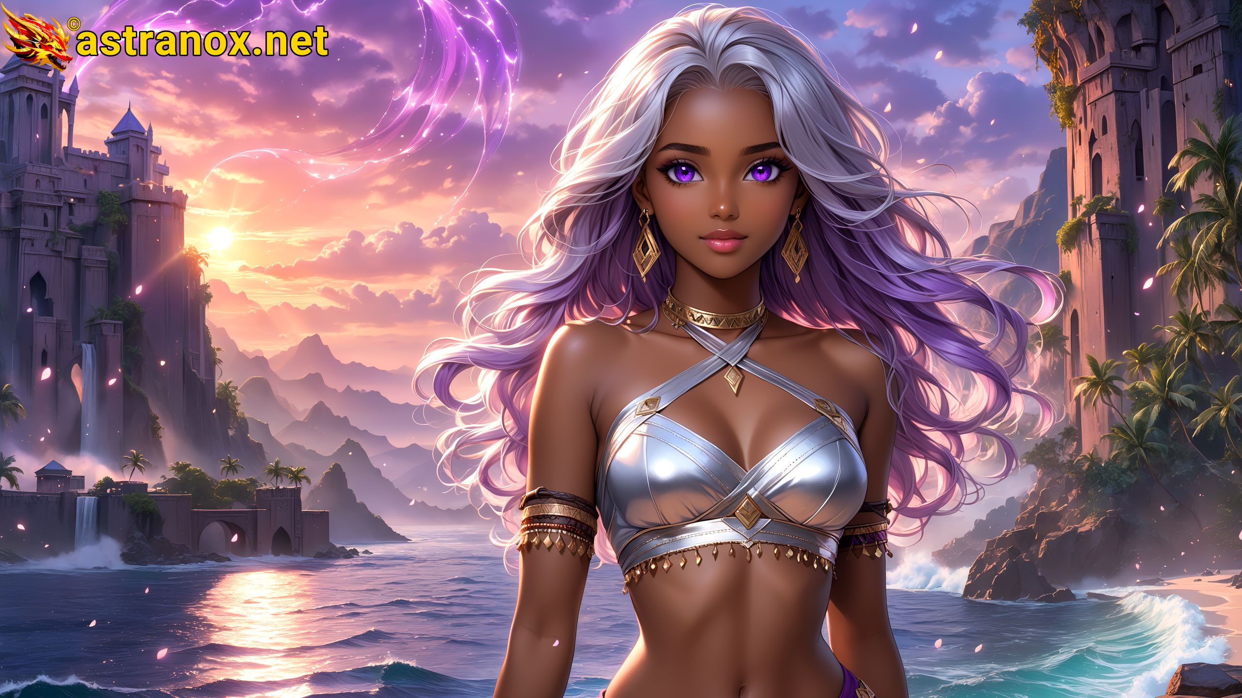 Amazing Young Female at - Download Free 4K Wallpaper Fantasy wallpaper with Eyes and Hair.